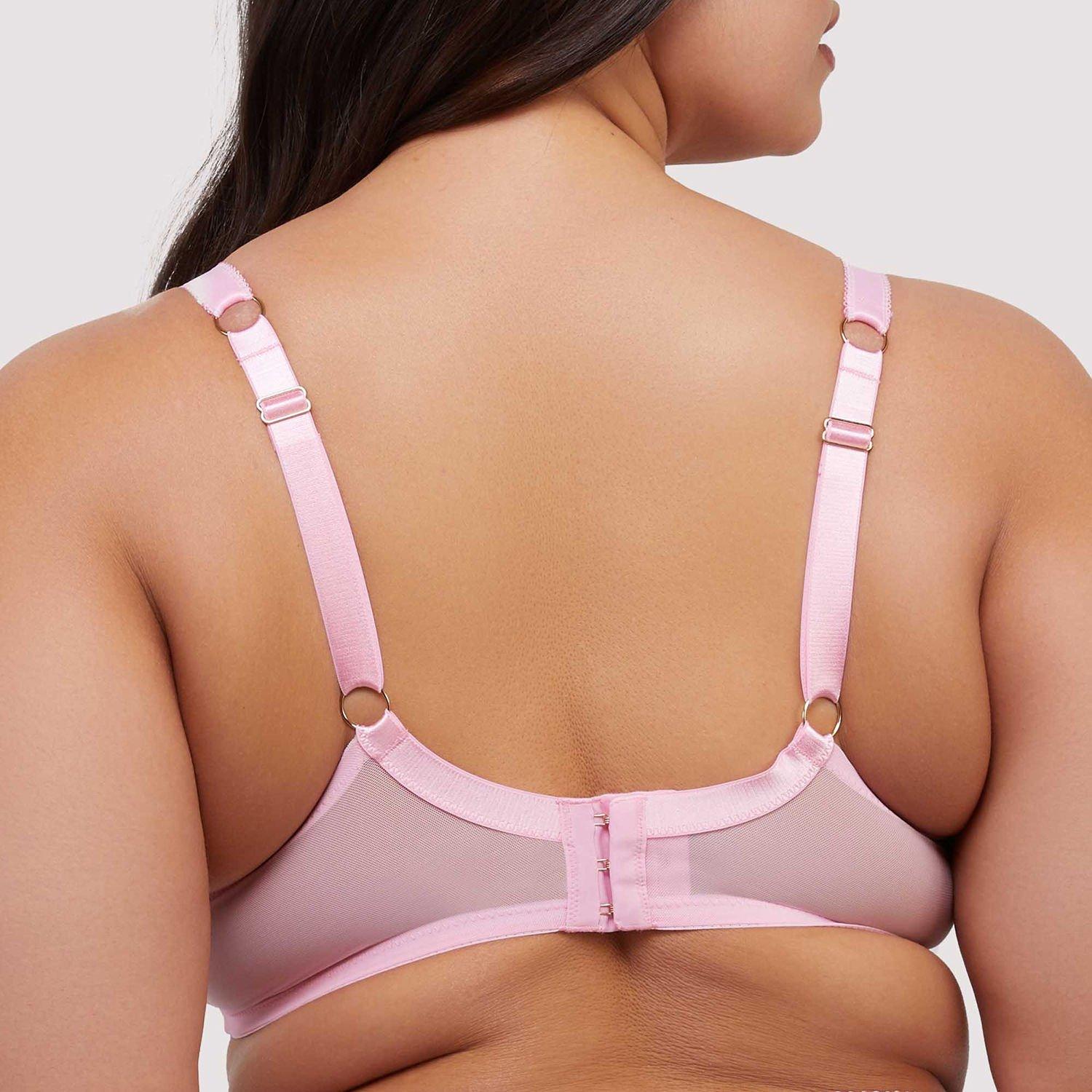 Pink - Playful Promises - Luna Pastel Embroidery Picot Elastic Plunge Bra - 2