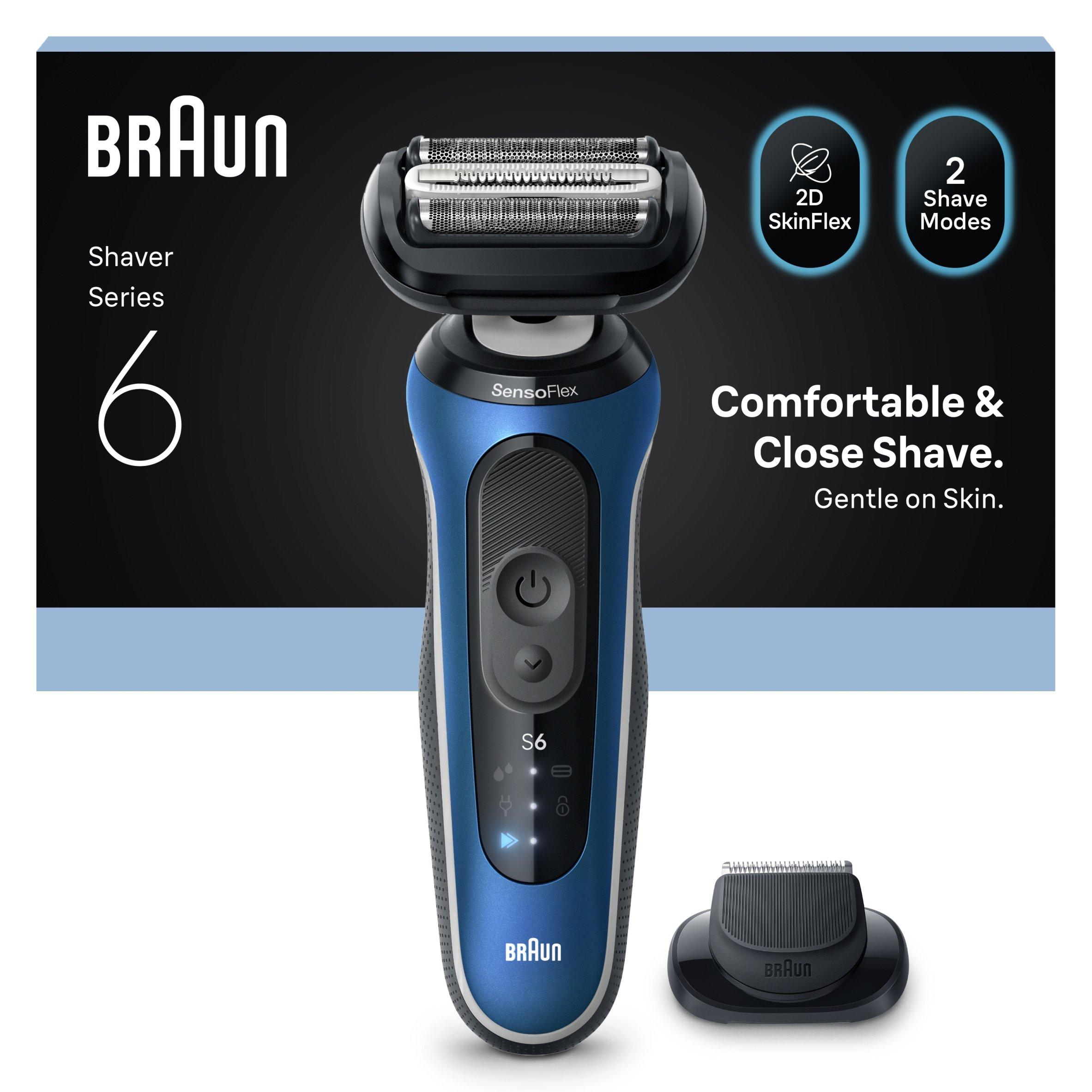 Blue - Braun - Braun Series 6 Electric Shaver 62-B1200S Blue - 1