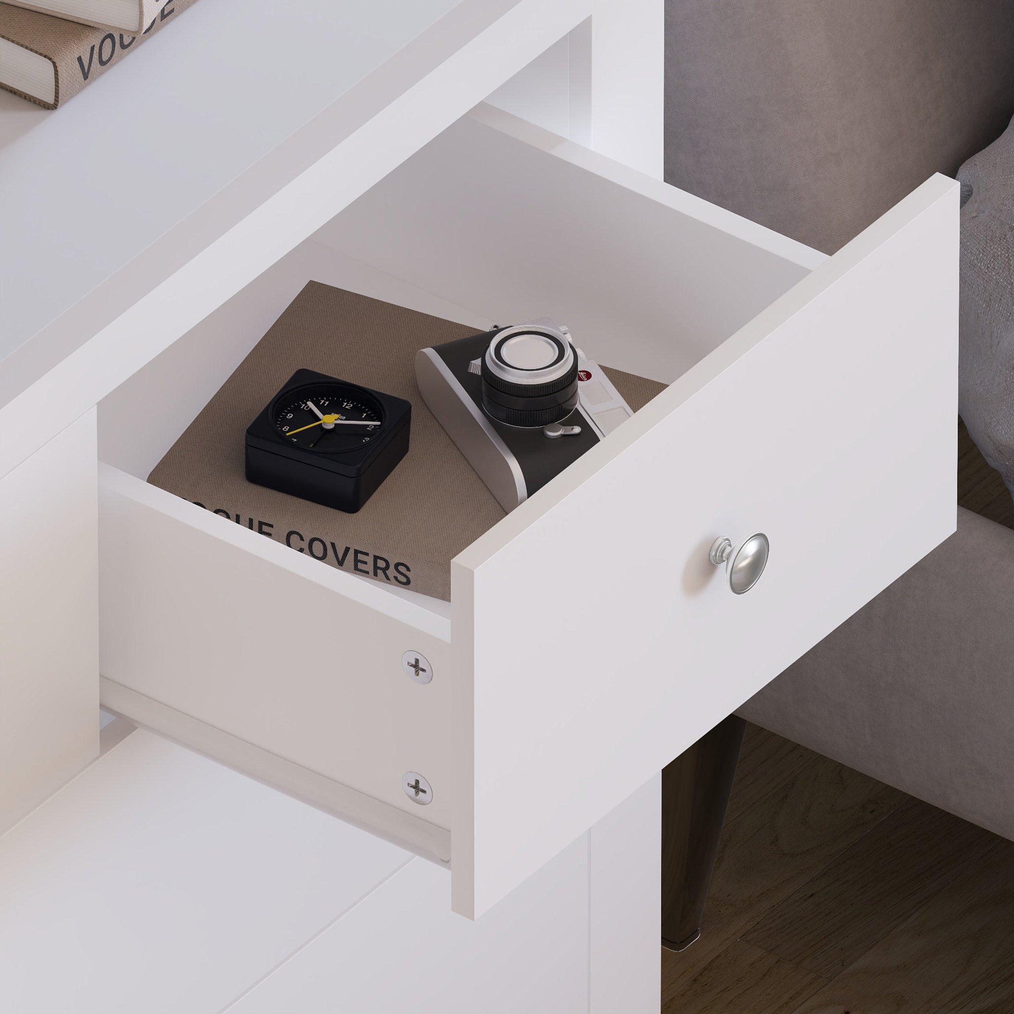 White - Lassic - Vida Designs Arlington 3+2 Drawer Chest - 5