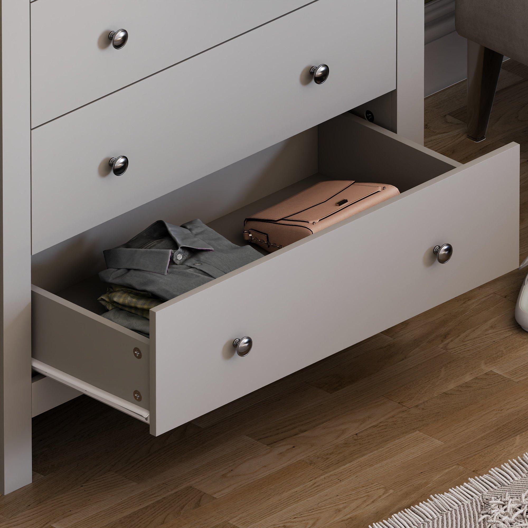 Grey - Lassic - Vida Designs Arlington 3+2 Drawer Chest - 6