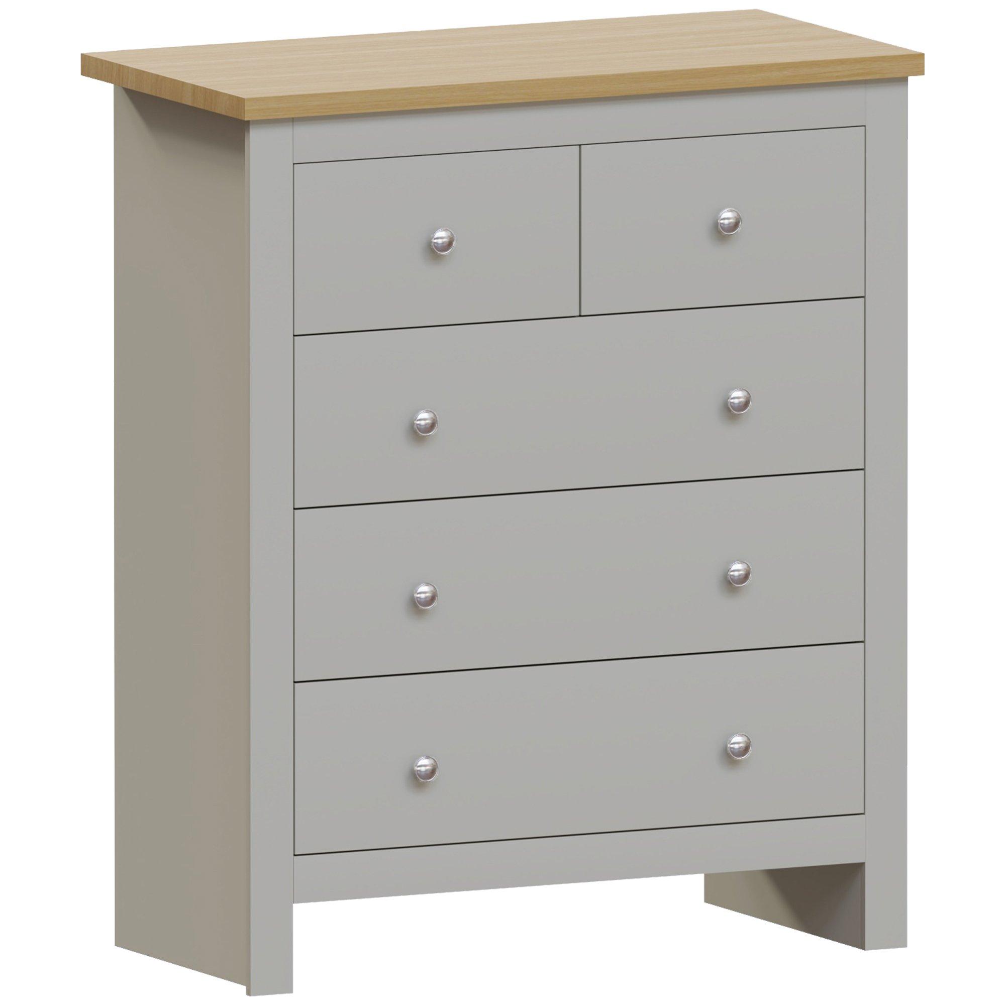 Grey - Lassic - Vida Designs Arlington 3+2 Drawer Chest - 7