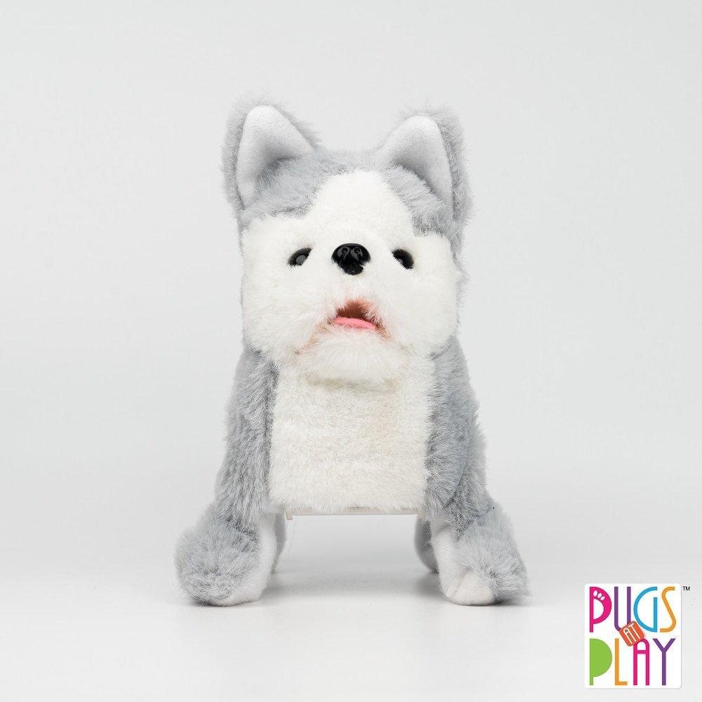 Pugs At Play  Kids Archie Flipping Dog Interactive Plush Toy - 