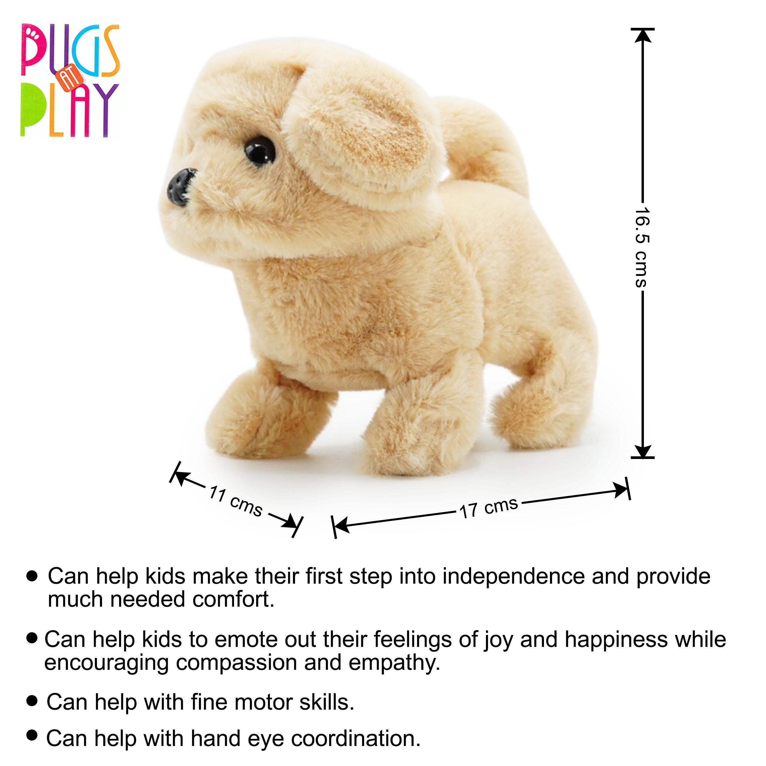 Multi - Pugs at Play - Goldie Interactive Walking Dog Plush Toy - 3