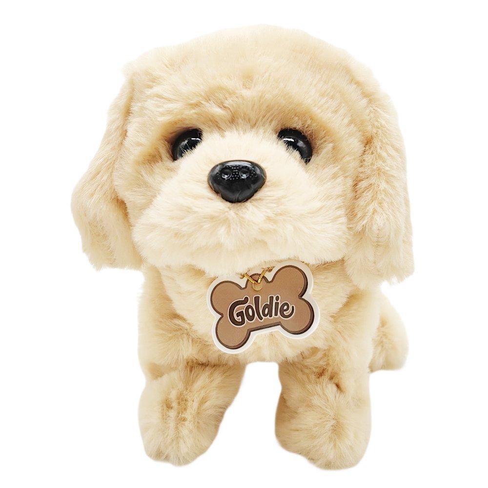 Multi - Pugs at Play - Goldie Interactive Walking Dog Plush Toy - 8