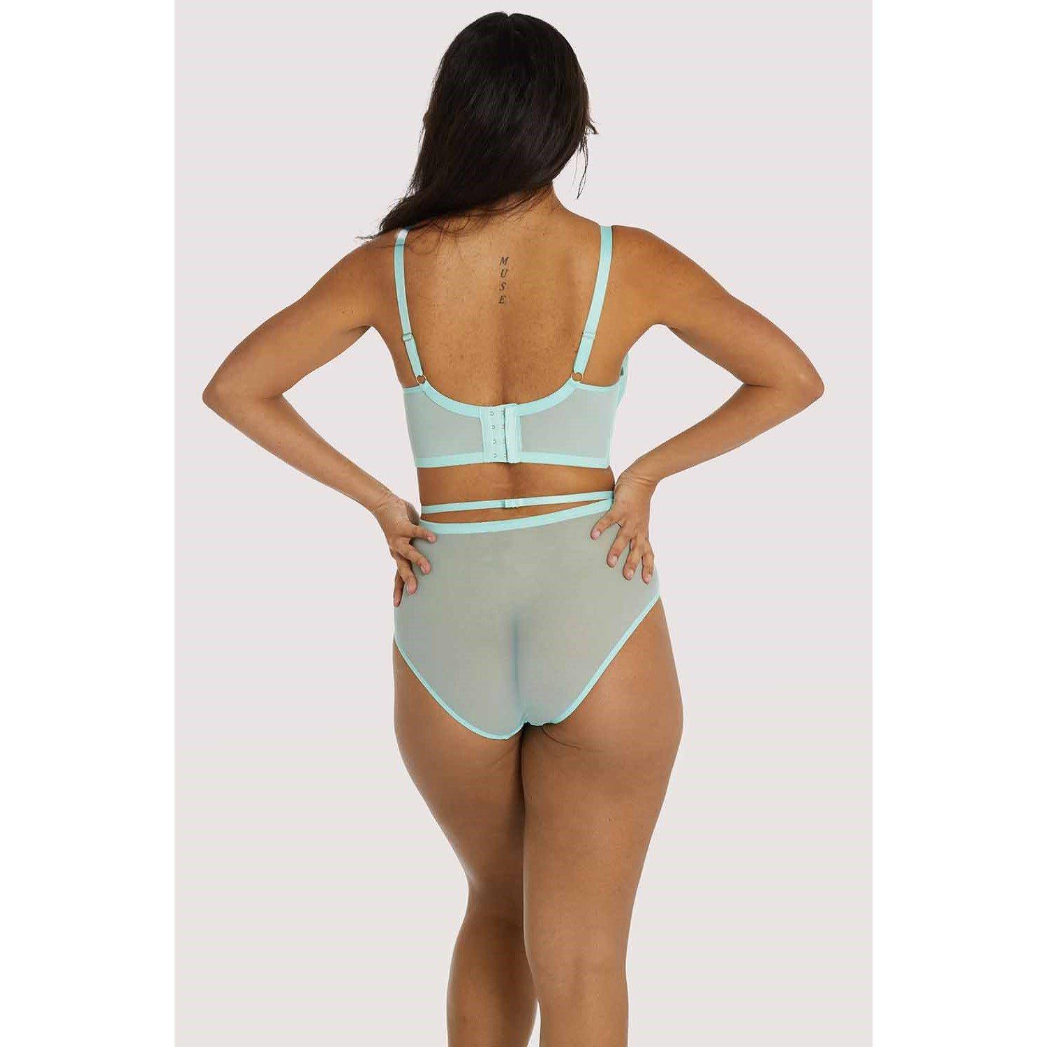Aqua - Playful Promises - Eddie Aqua Crossover Wrap Crotchless Brief - 2
