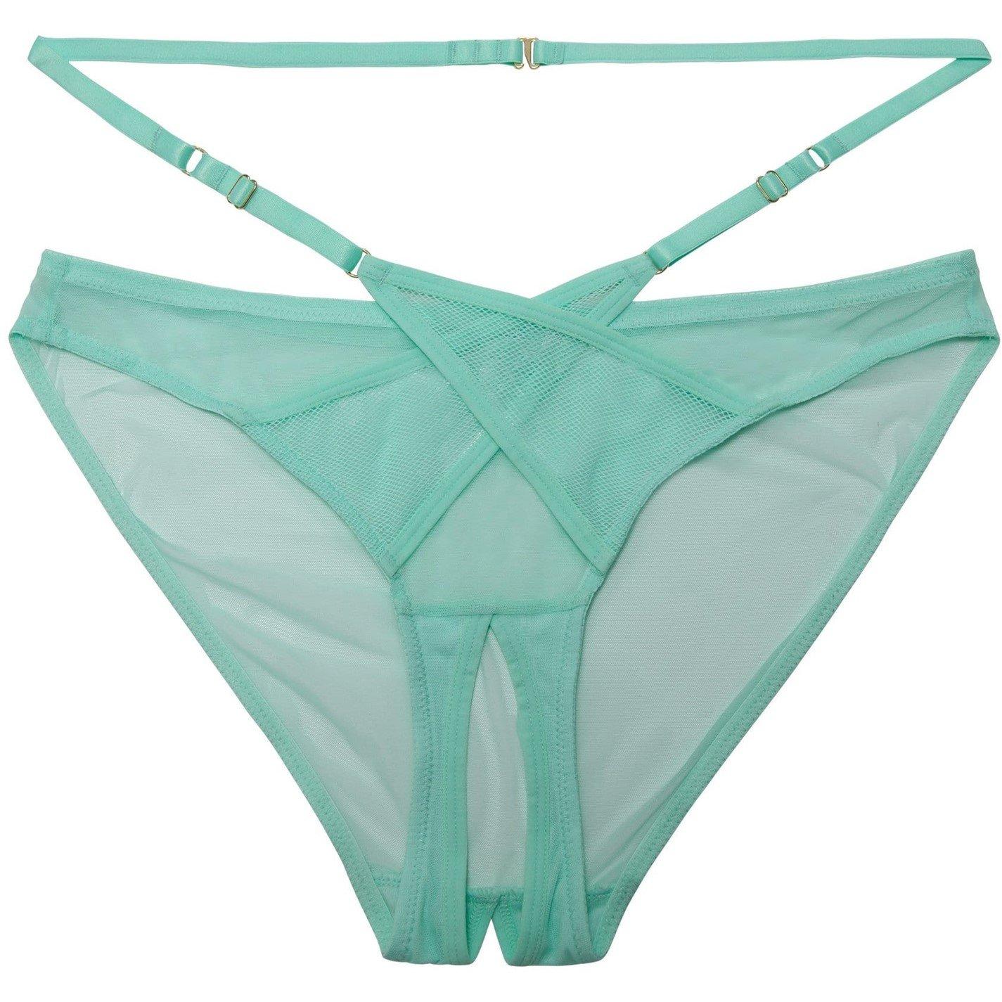 Aqua - Playful Promises - Eddie Aqua Crossover Wrap Crotchless Brief - 3