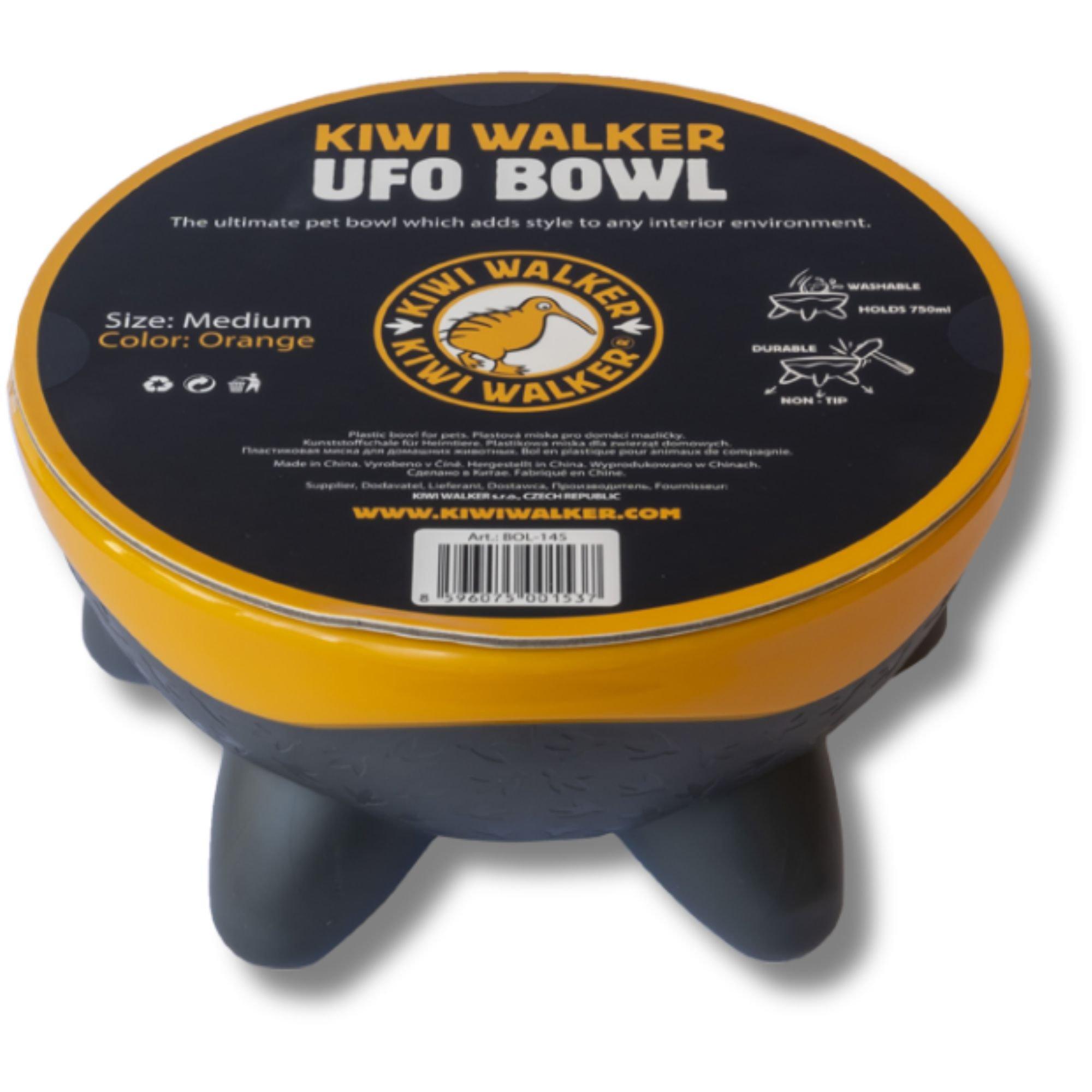 Orange - Kiwi Walker - UFO Dog Bowl - Orange - 4