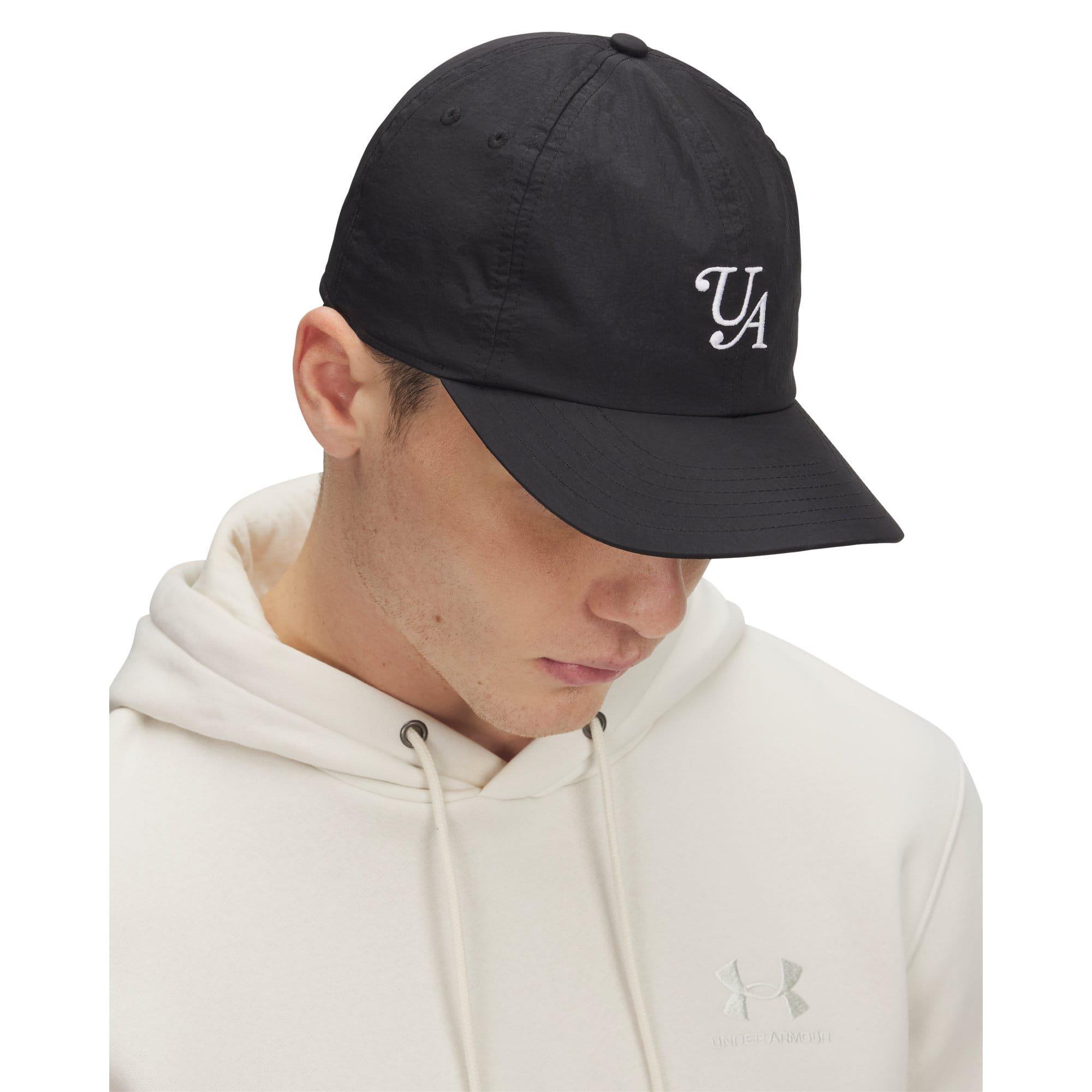 Black - Under Armour - Essential Mid Nylon Adjustable Cap - 3