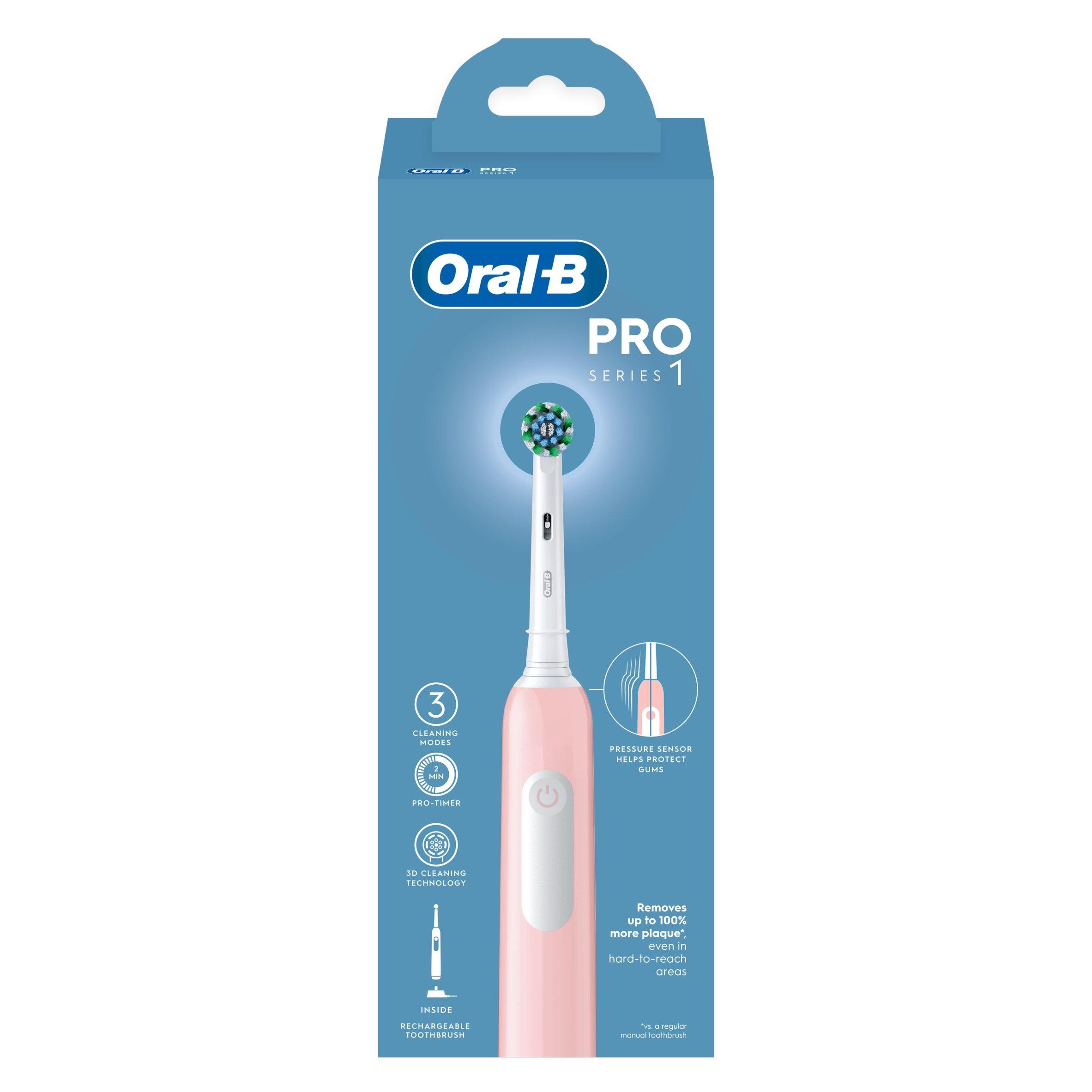Pink - Oral B - Oral-B Pro Series 1 Cross Action Pink Toothbrush - 4