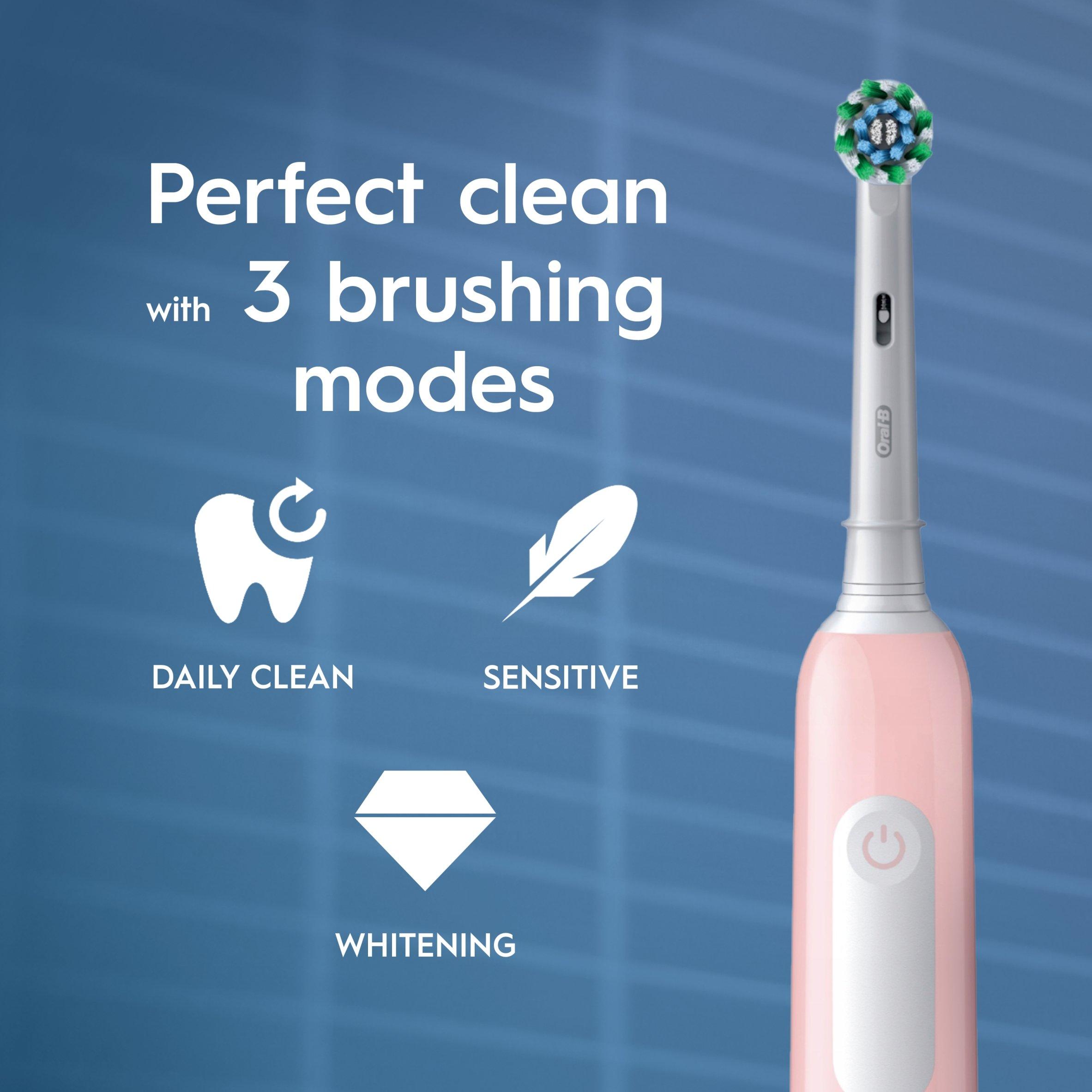 Pink - Oral B - Oral-B Pro Series 1 Cross Action Pink Toothbrush - 9