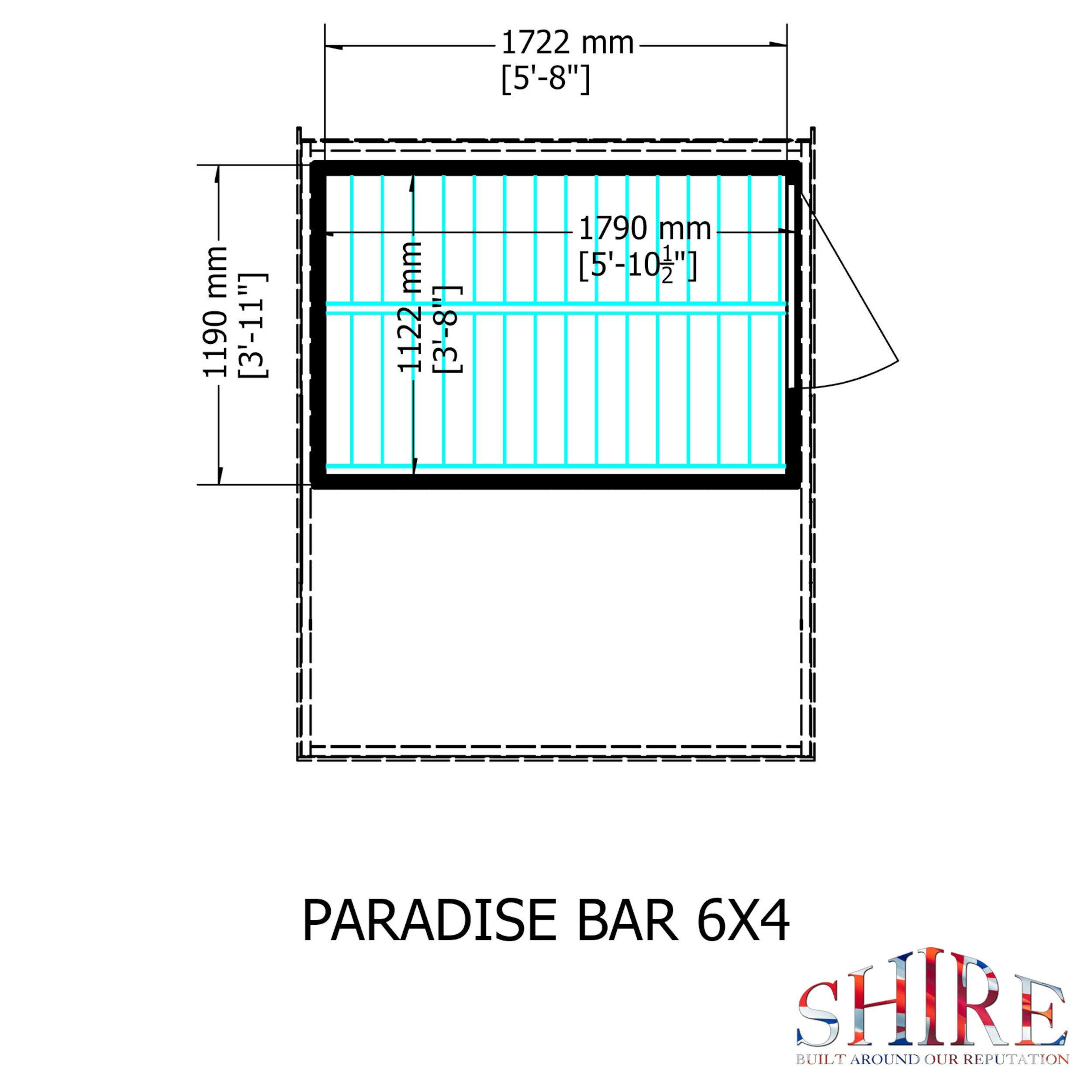 Wood - Shire - Bar Pent 6x4 - 3