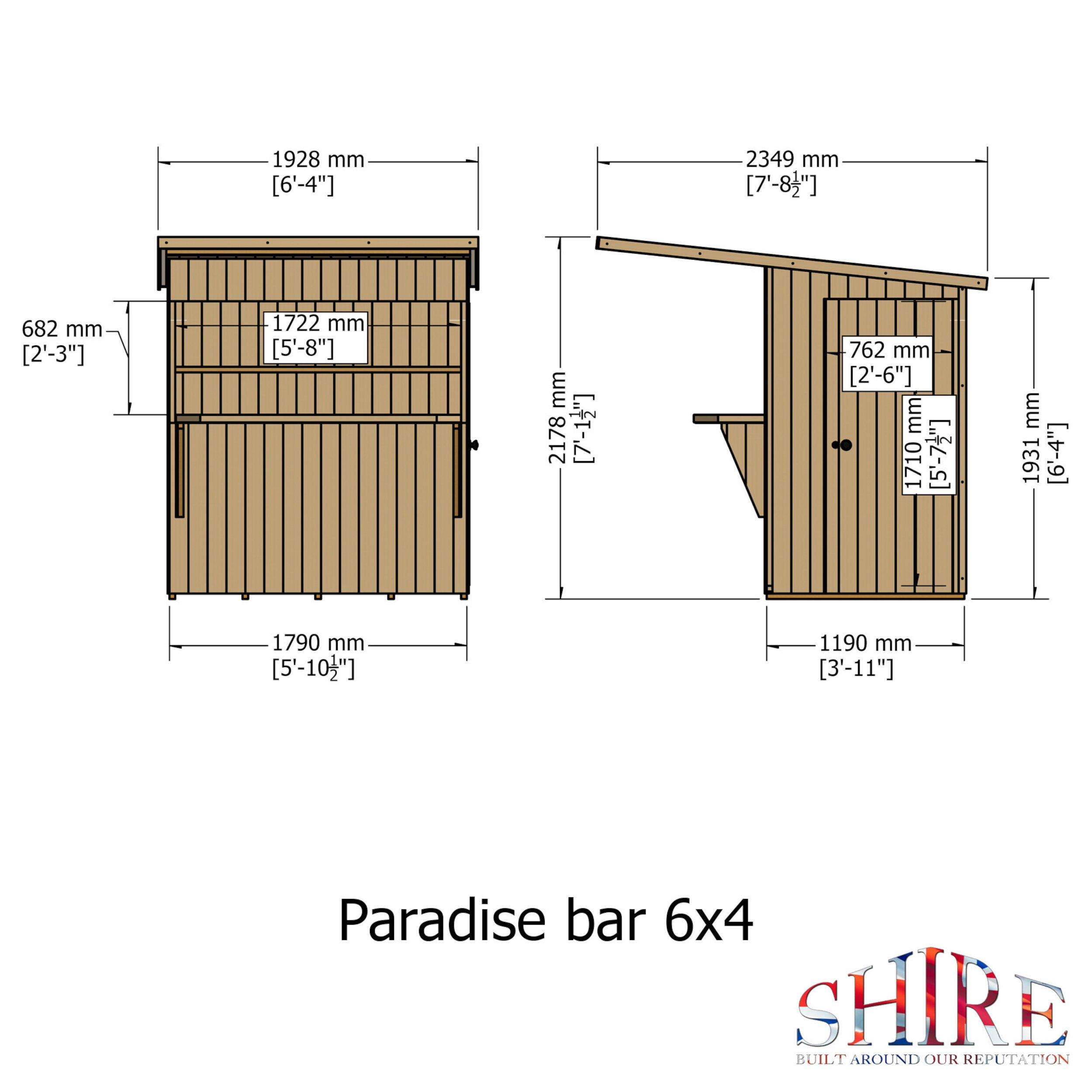 Wood - Shire - Bar Pent 6x4 - 4