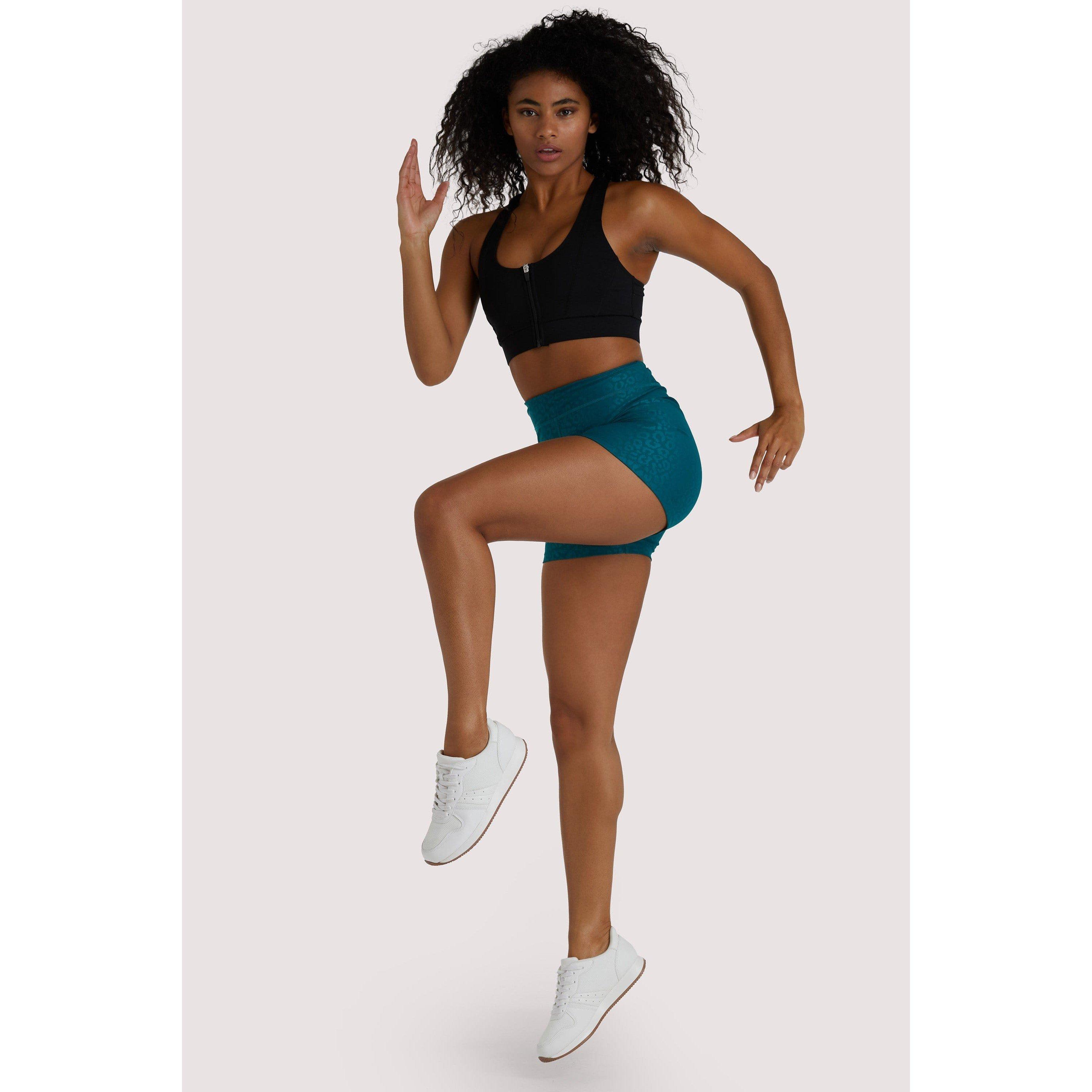 Teal - Wolf and Whistle - Teal Wet Look Shorts - 3