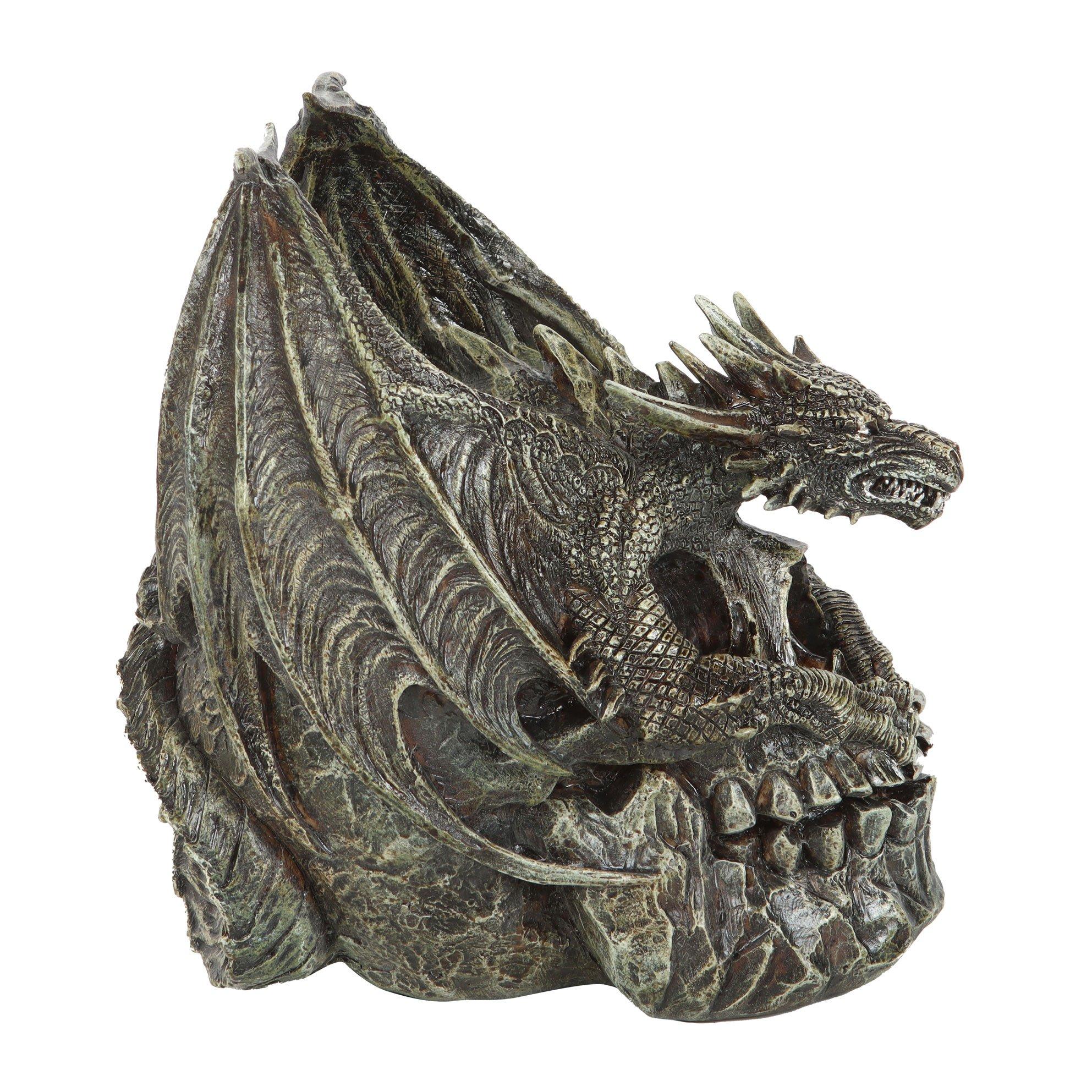 Grey & Silver - Something Different - Draco Dragon Skull Ornament by Spiral Direct - 3