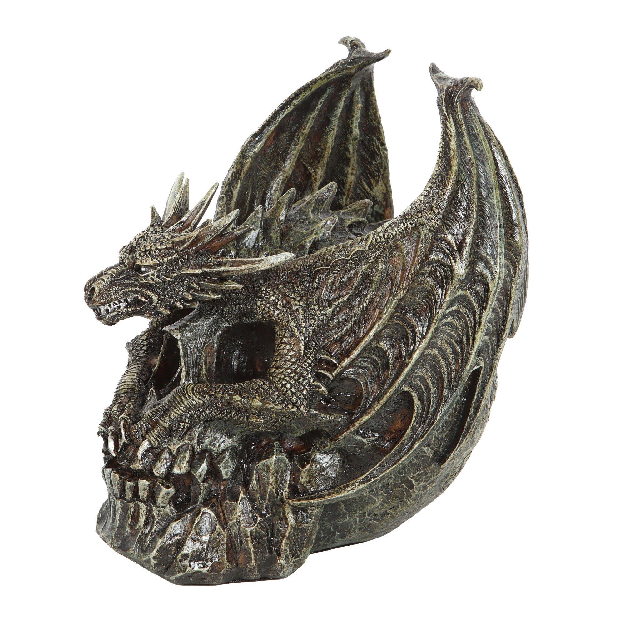 Grey & Silver - Something Different - Draco Dragon Skull Ornament by Spiral Direct - 5