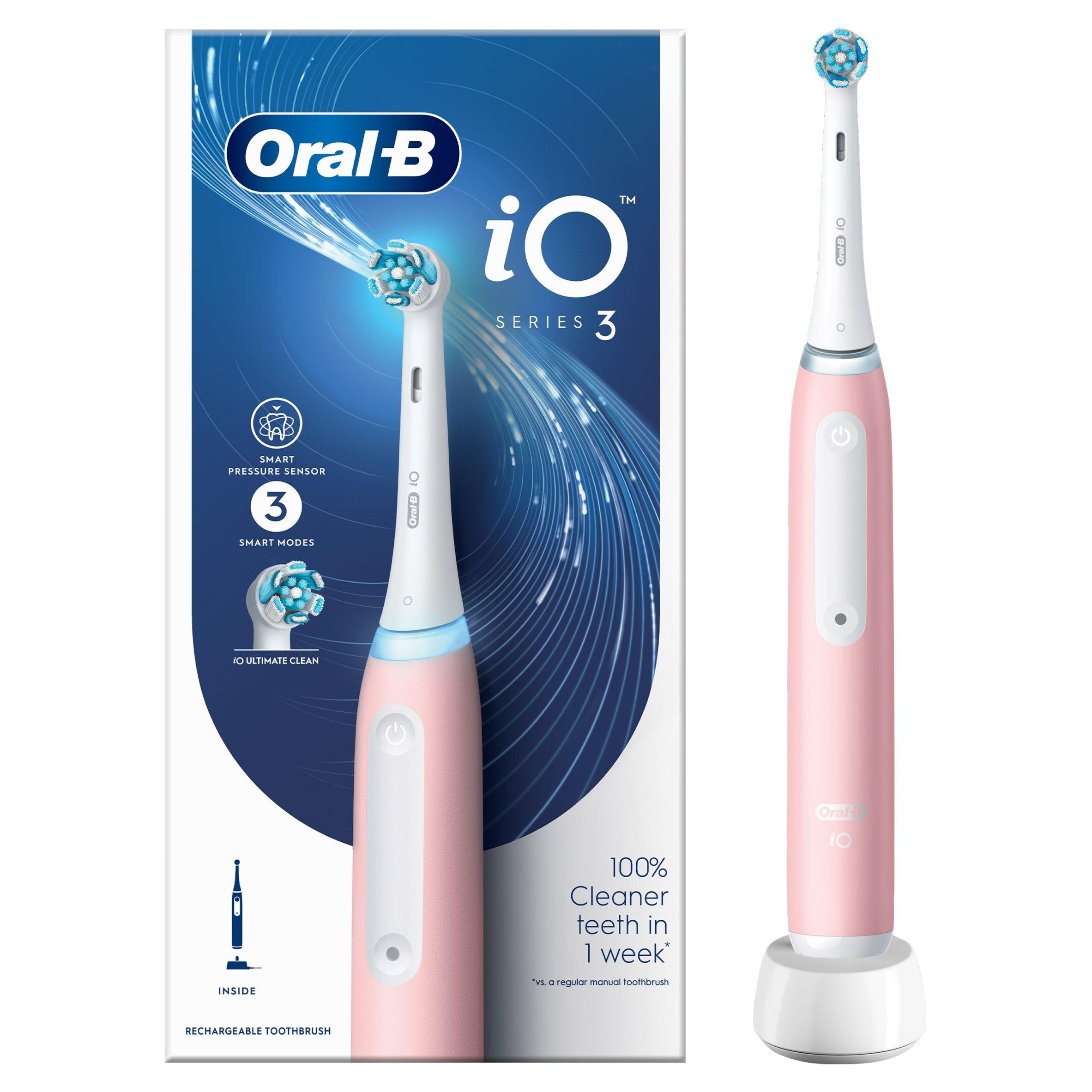 Pink - Oral B - Oral-B iO3 Blush Pink Ultimate Clean Toothbrush - 1