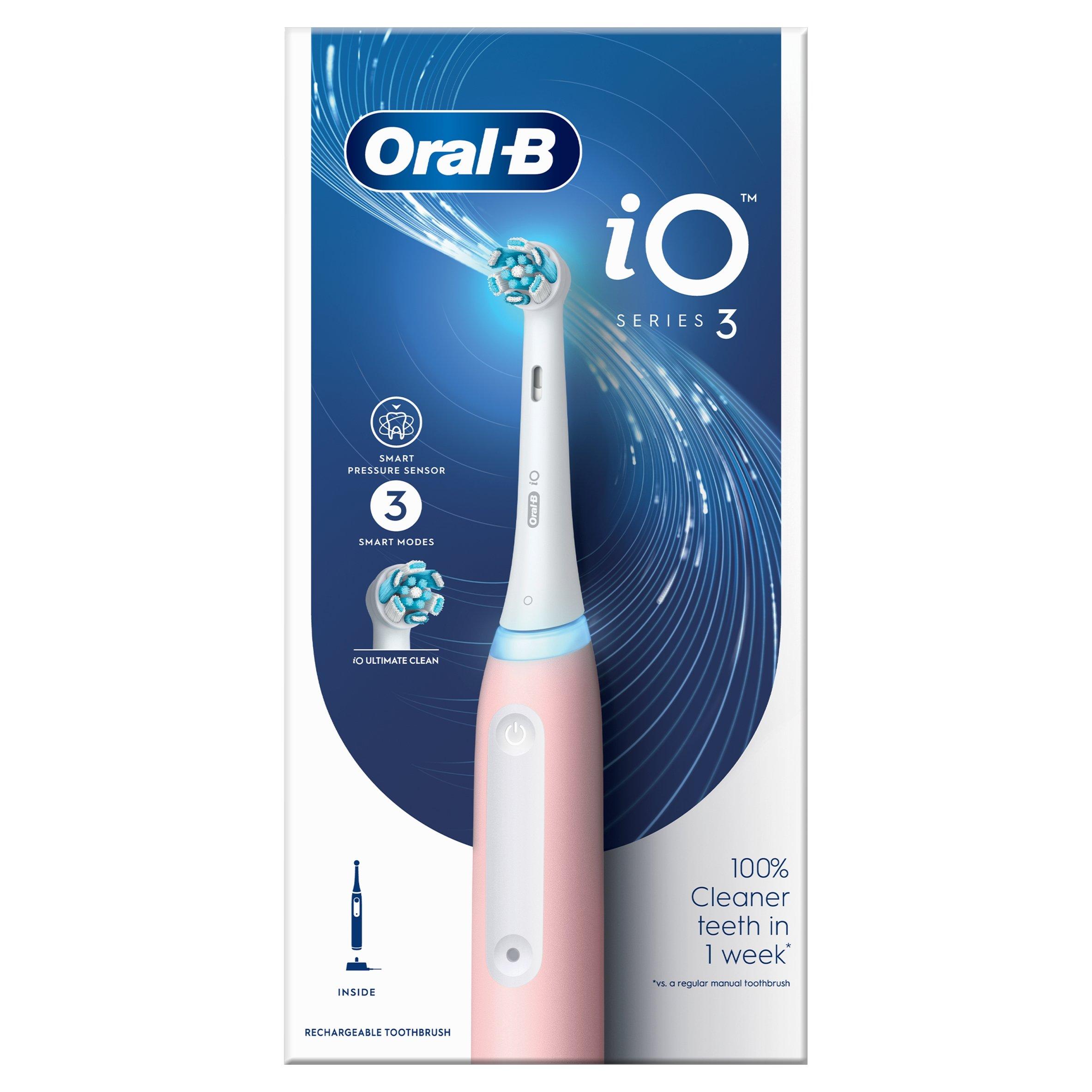 Pink - Oral B - Oral-B iO3 Blush Pink Ultimate Clean Toothbrush - 2