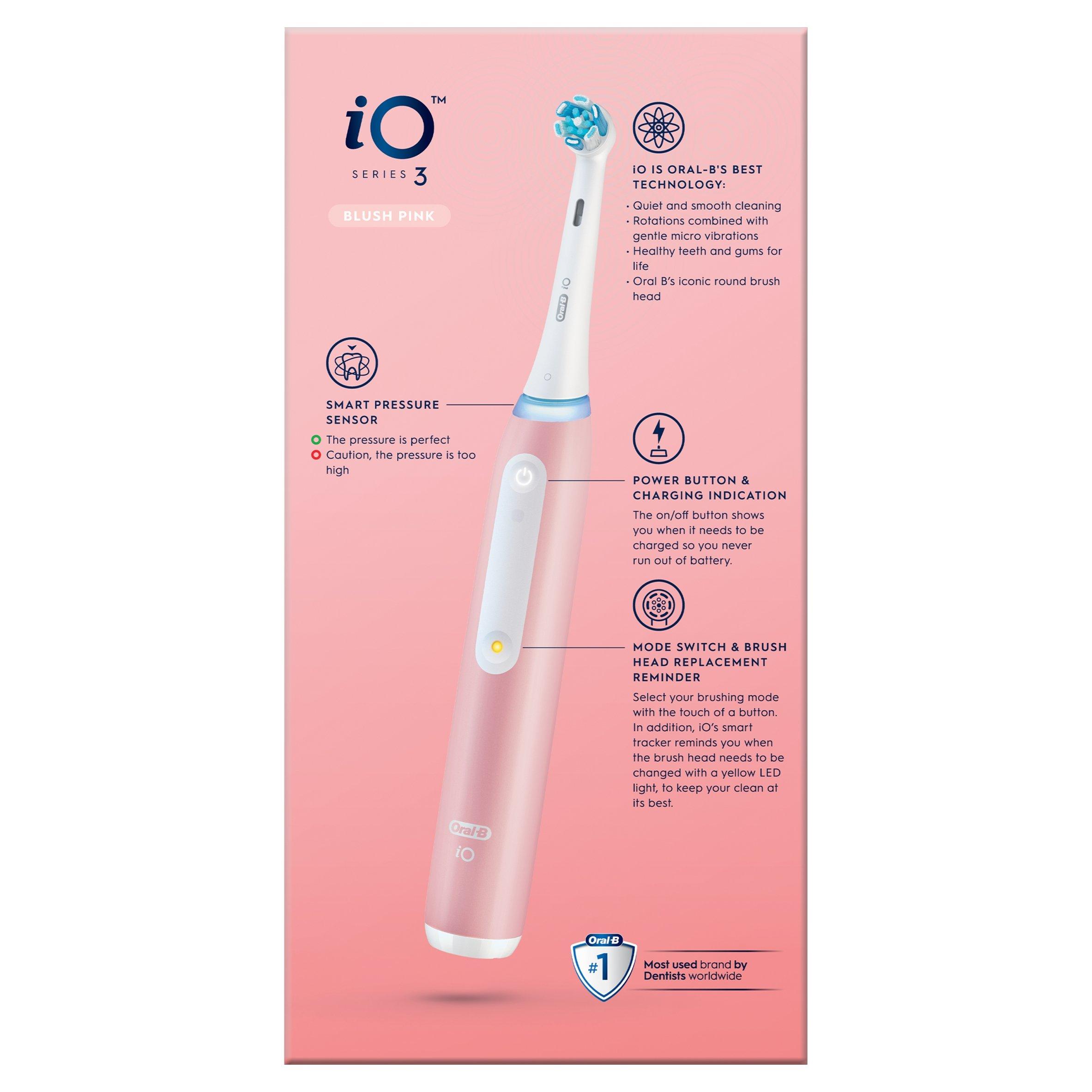Pink - Oral B - Oral-B iO3 Blush Pink Ultimate Clean Toothbrush - 11