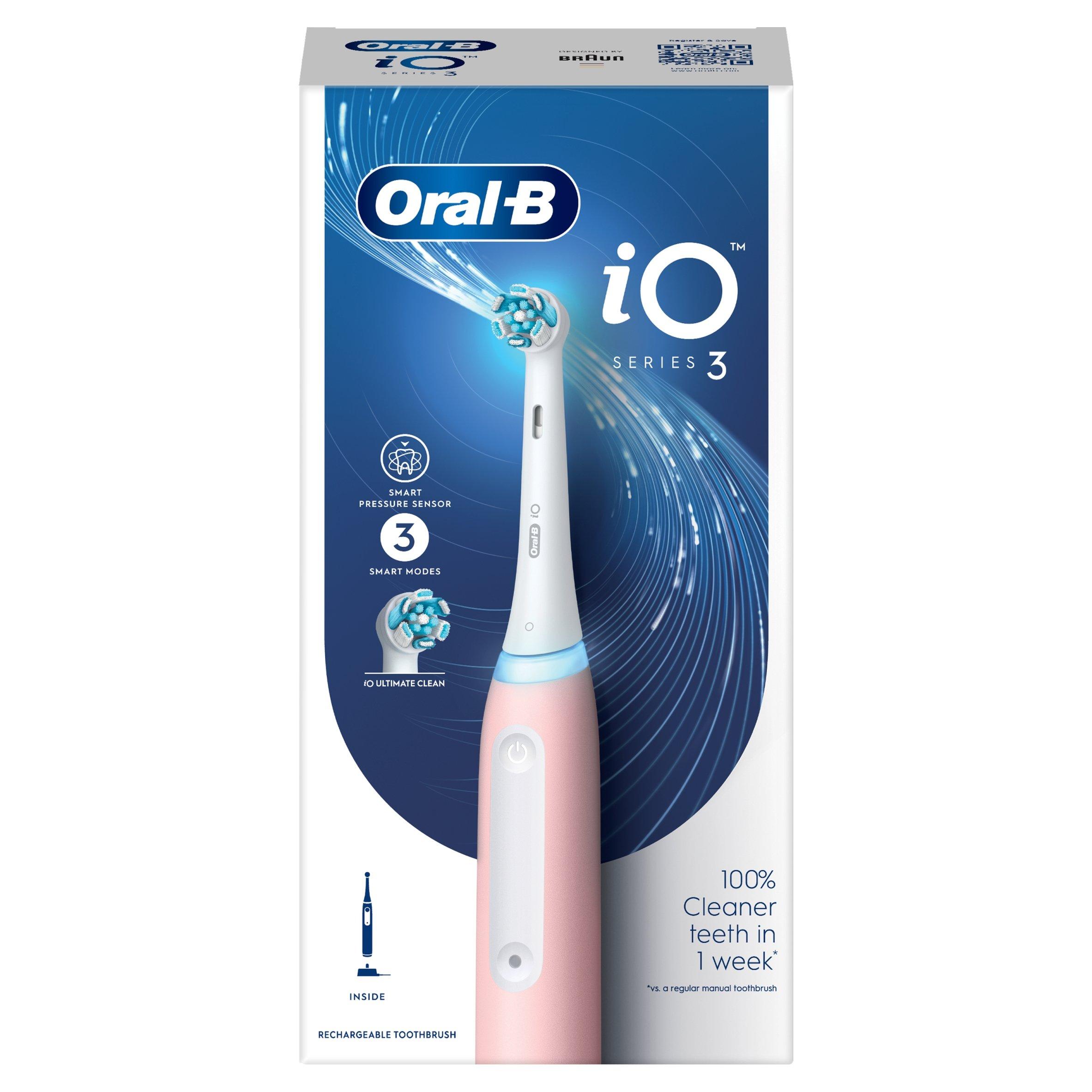 Pink - Oral B - Oral-B iO3 Blush Pink Ultimate Clean Toothbrush - 3