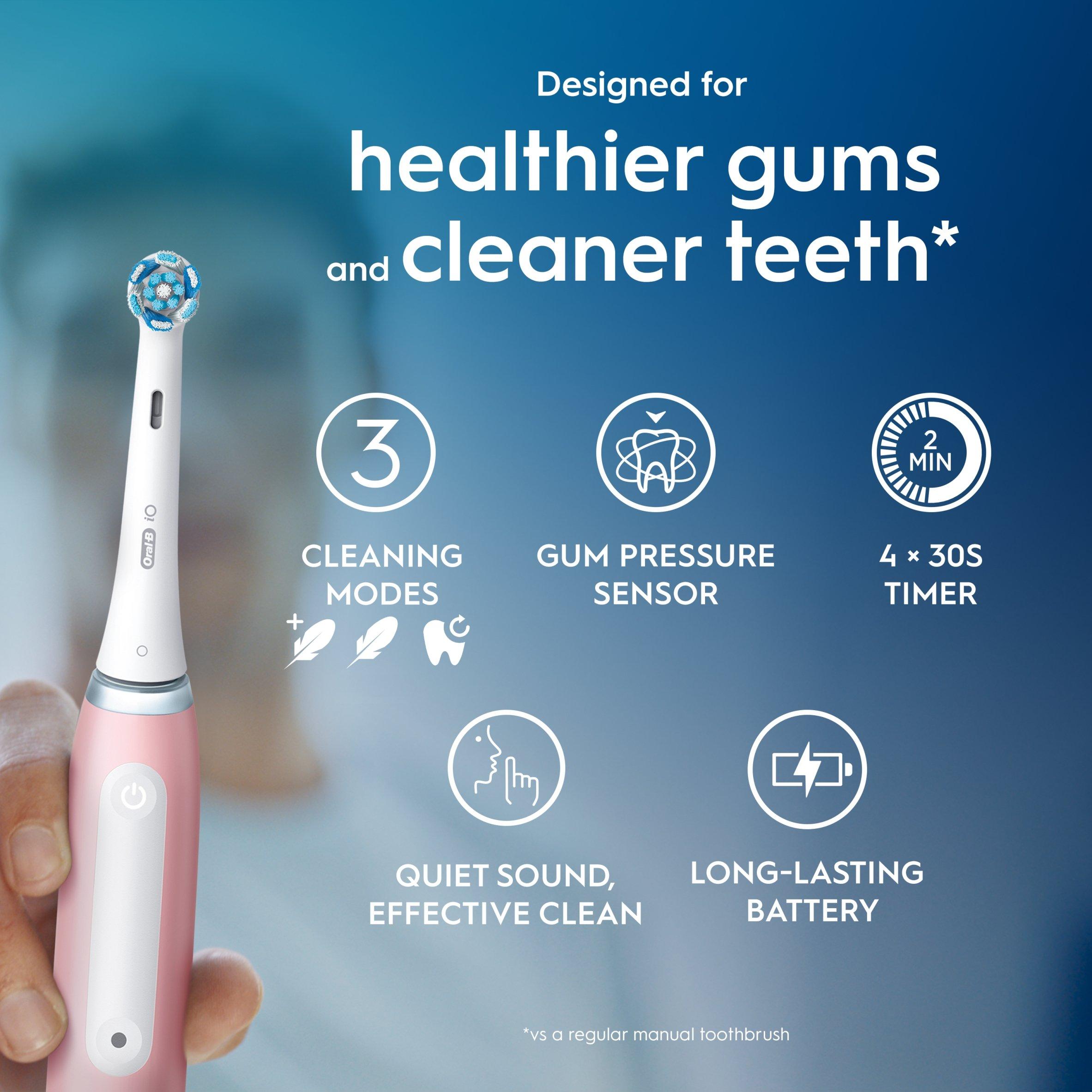 Oral B Oral-B iO3 Blush Pink Ultimate Clean Toothbrush | Sports Direct