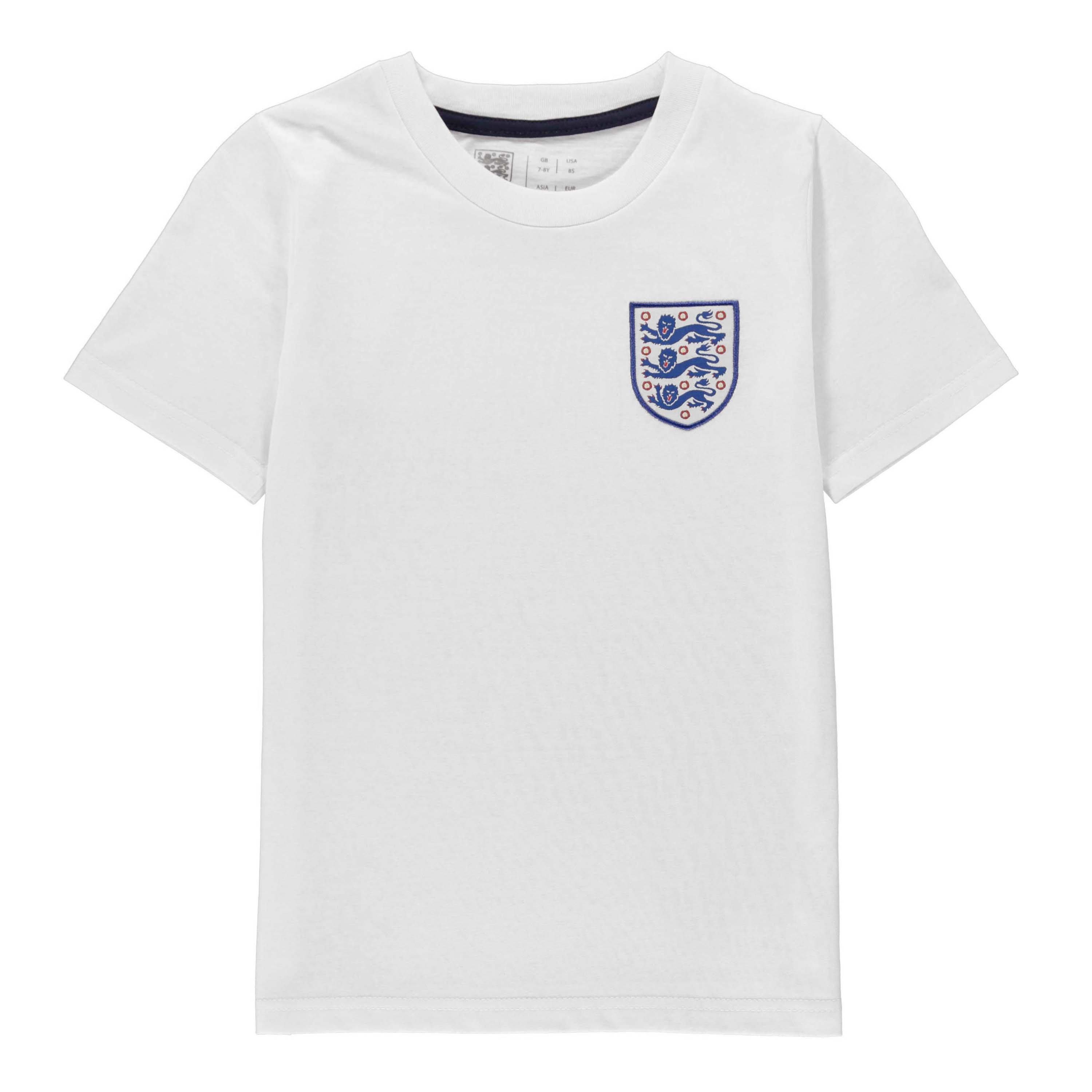 White - FA - England Small Crest T Shirt Juniors - 1