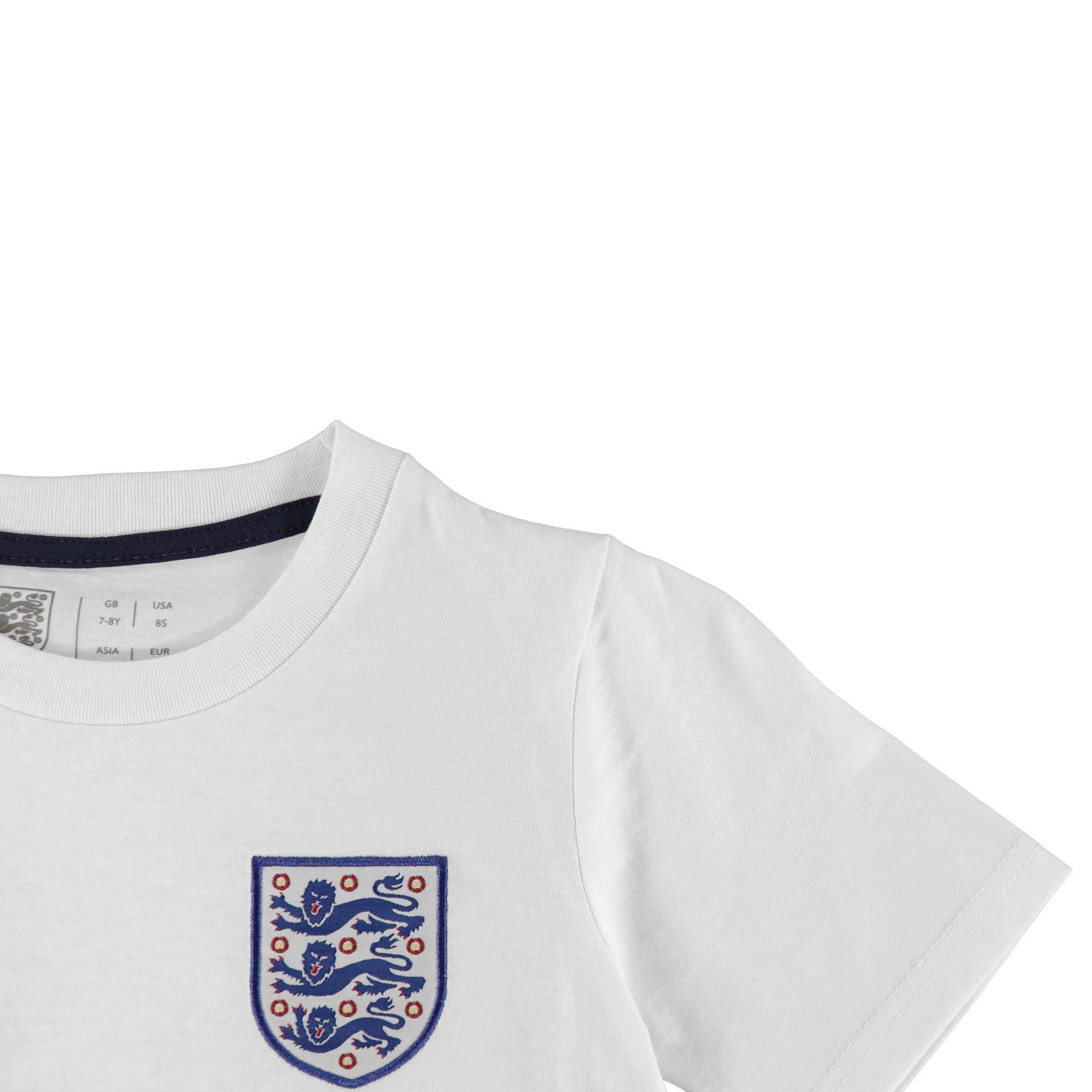 White - FA - England Small Crest T Shirt Juniors - 4