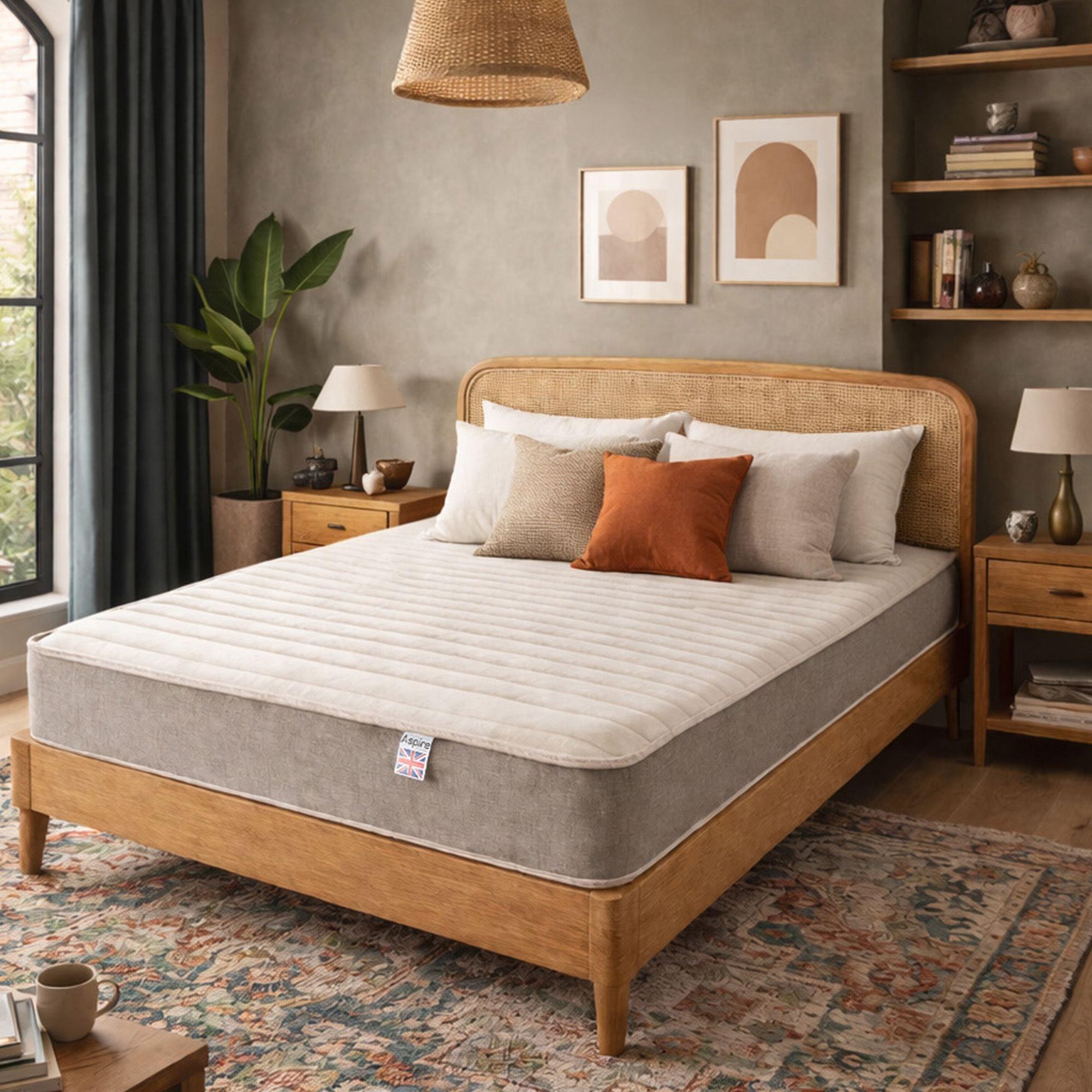 White - Aspire - Pocket+ Hybrid Memory Foam 1000 Pocket Mattress Me - 1
