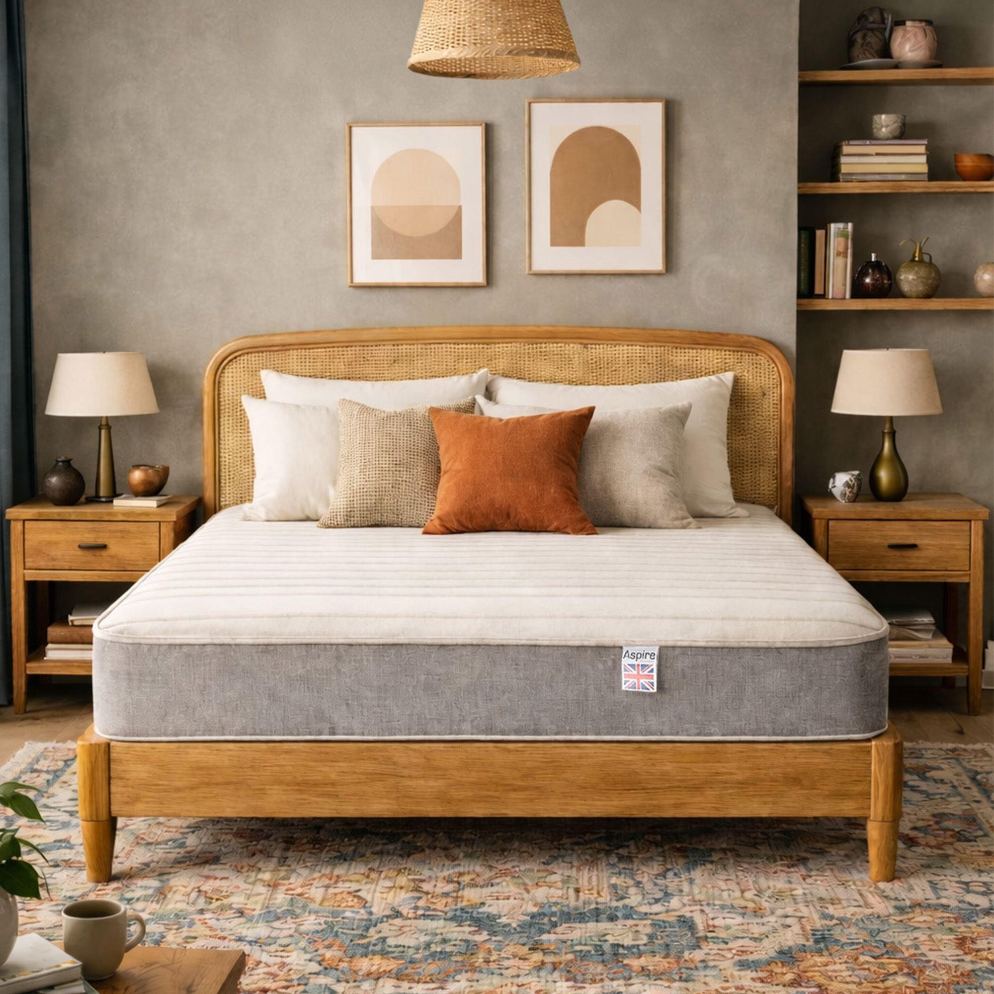 White - Aspire - Pocket+ Hybrid Memory Foam 1000 Pocket Mattress Me - 2