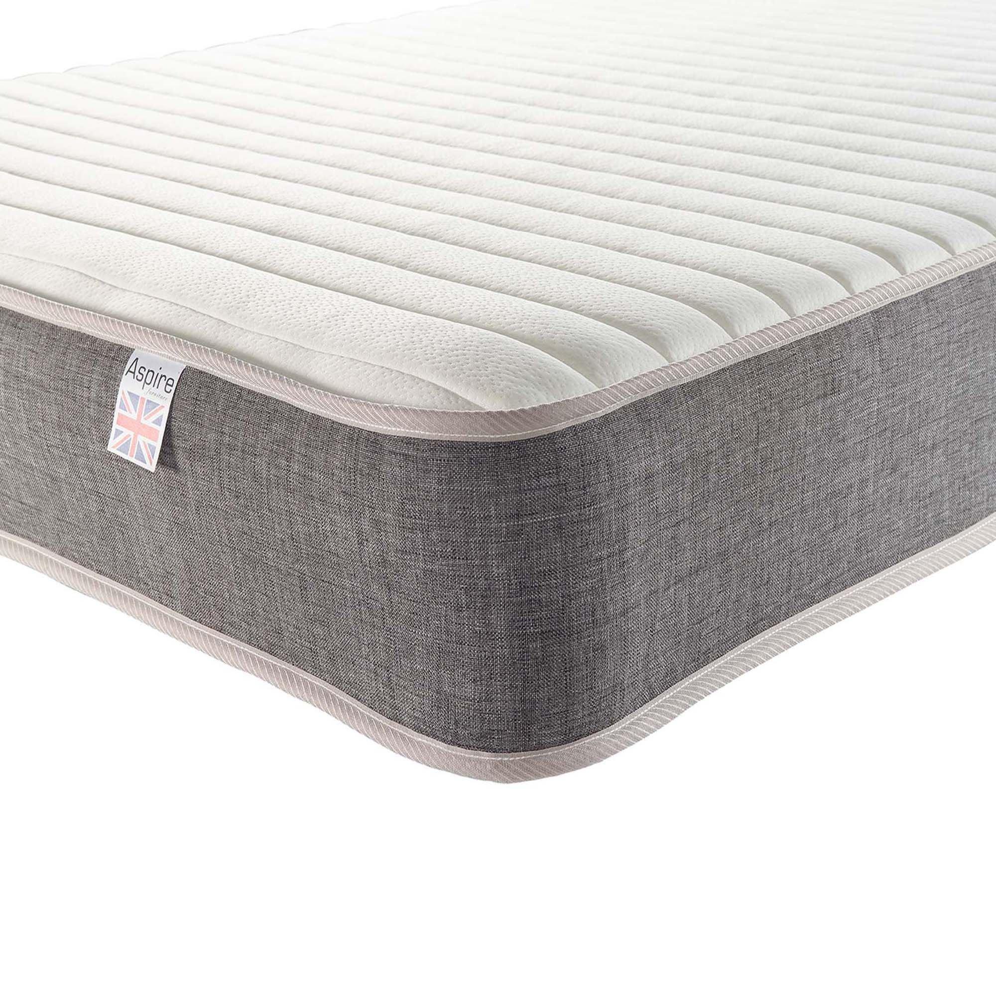White - Aspire - Pocket+ Hybrid Memory Foam 1000 Pocket Mattress Me - 5