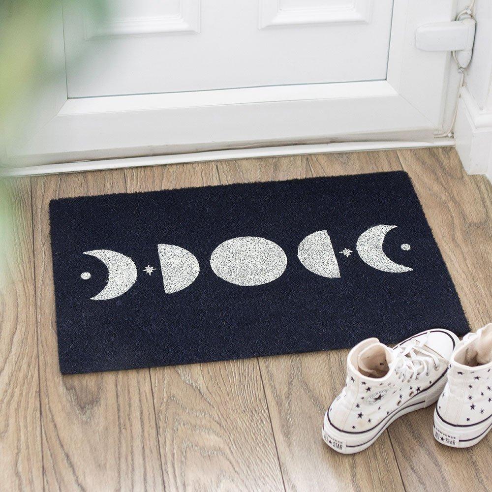 Something Different  Dark Moon Phase Doormat Blue