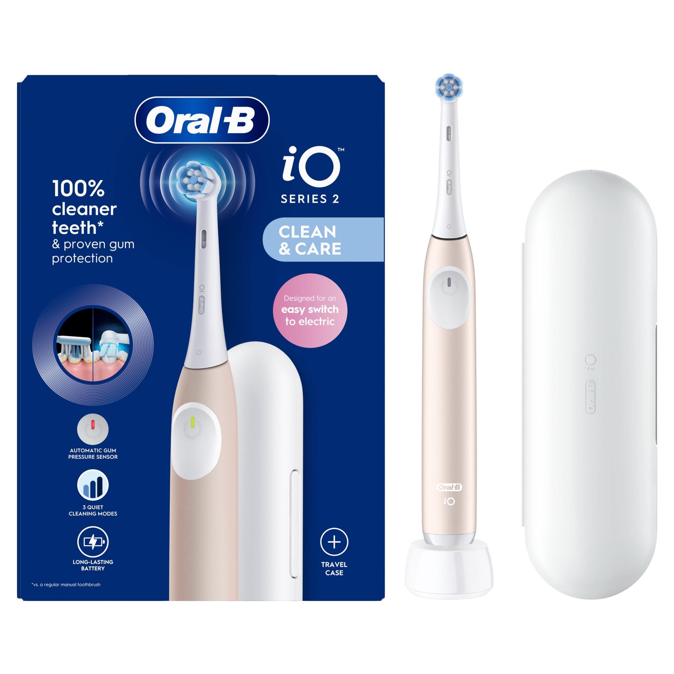 Pink - Oral B - Oral-B iO2 Pink Electric Toothbrush + Travel Case - 1