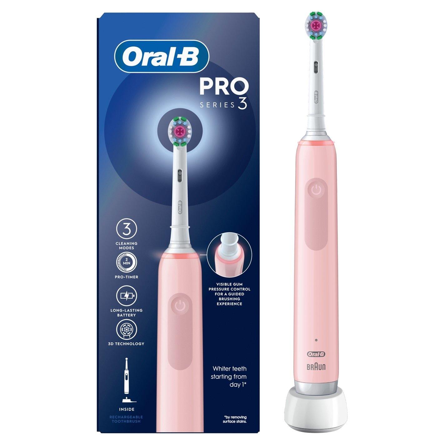 Pink - Oral B - Oral-B Pro 3 - 3000 - Electric Toothbrush - 1
