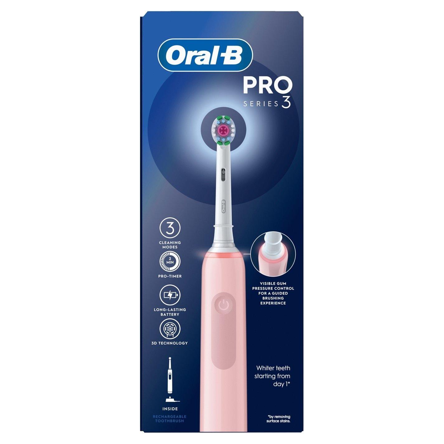 Pink - Oral B - Oral-B Pro 3 - 3000 - Electric Toothbrush - 2