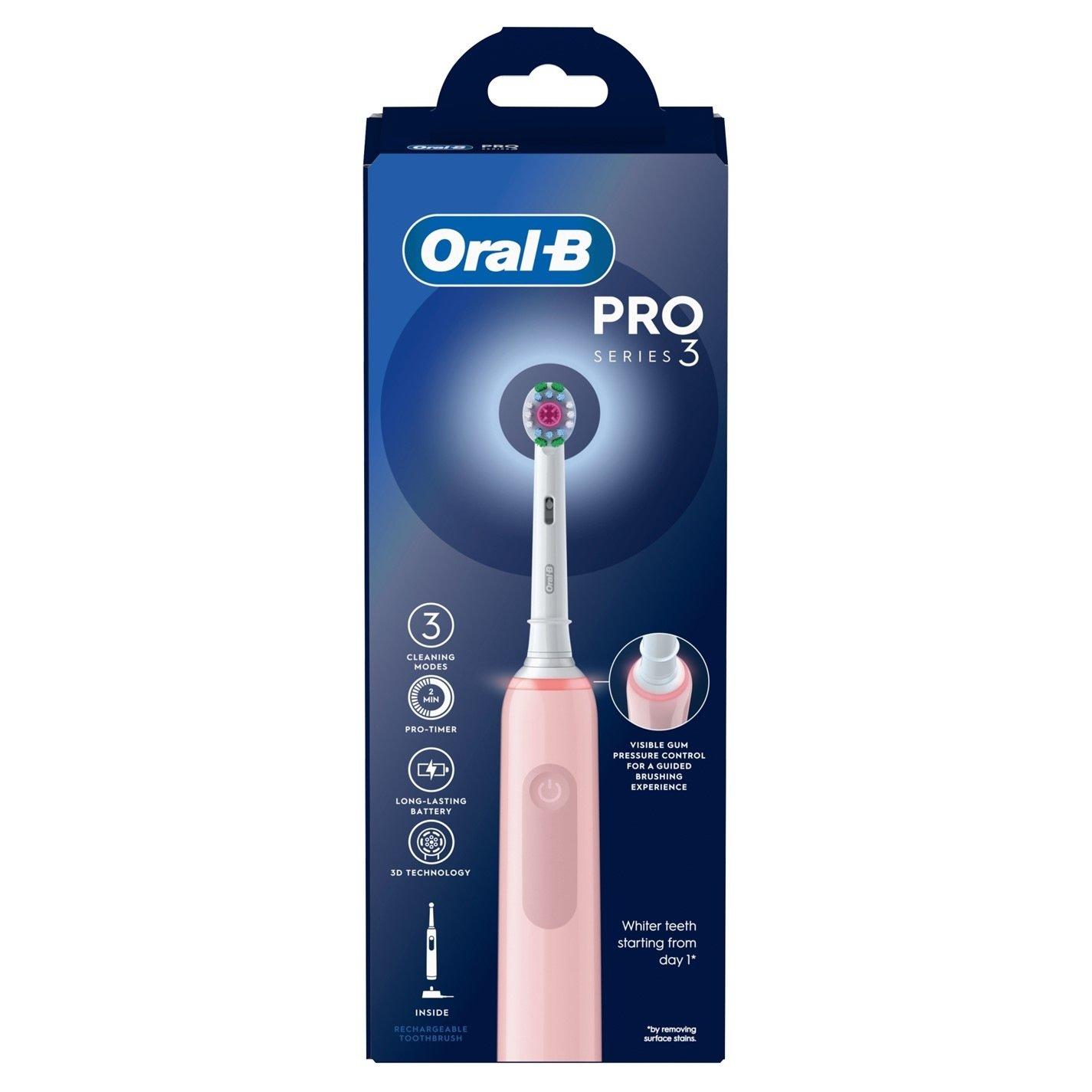 Pink - Oral B - Oral-B Pro 3 - 3000 - Electric Toothbrush - 4