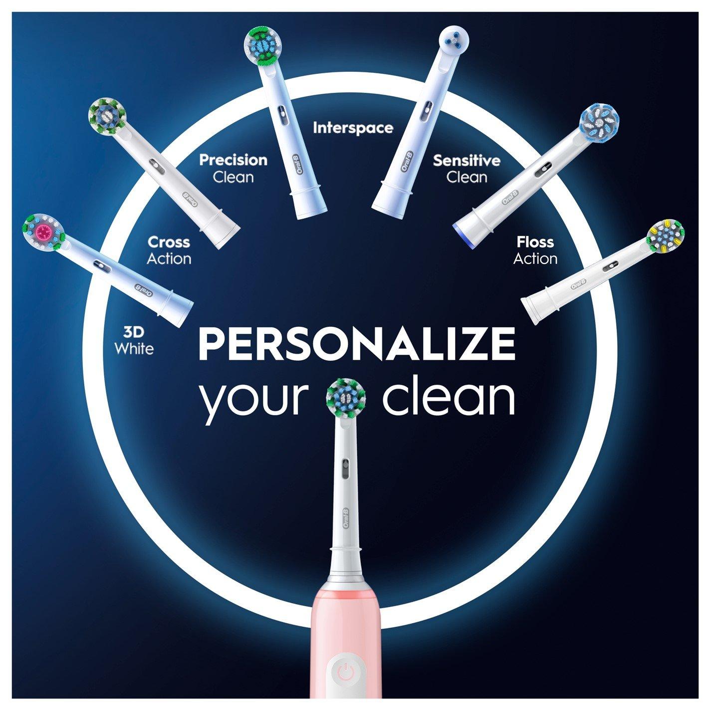 Pink - Oral B - Oral-B Pro 3 - 3000 - Electric Toothbrush - 9