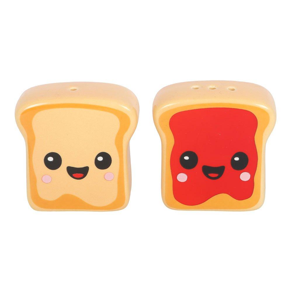 Brown - Something Different - Kawaii Toast Salt and Pepper Shakers - 4
