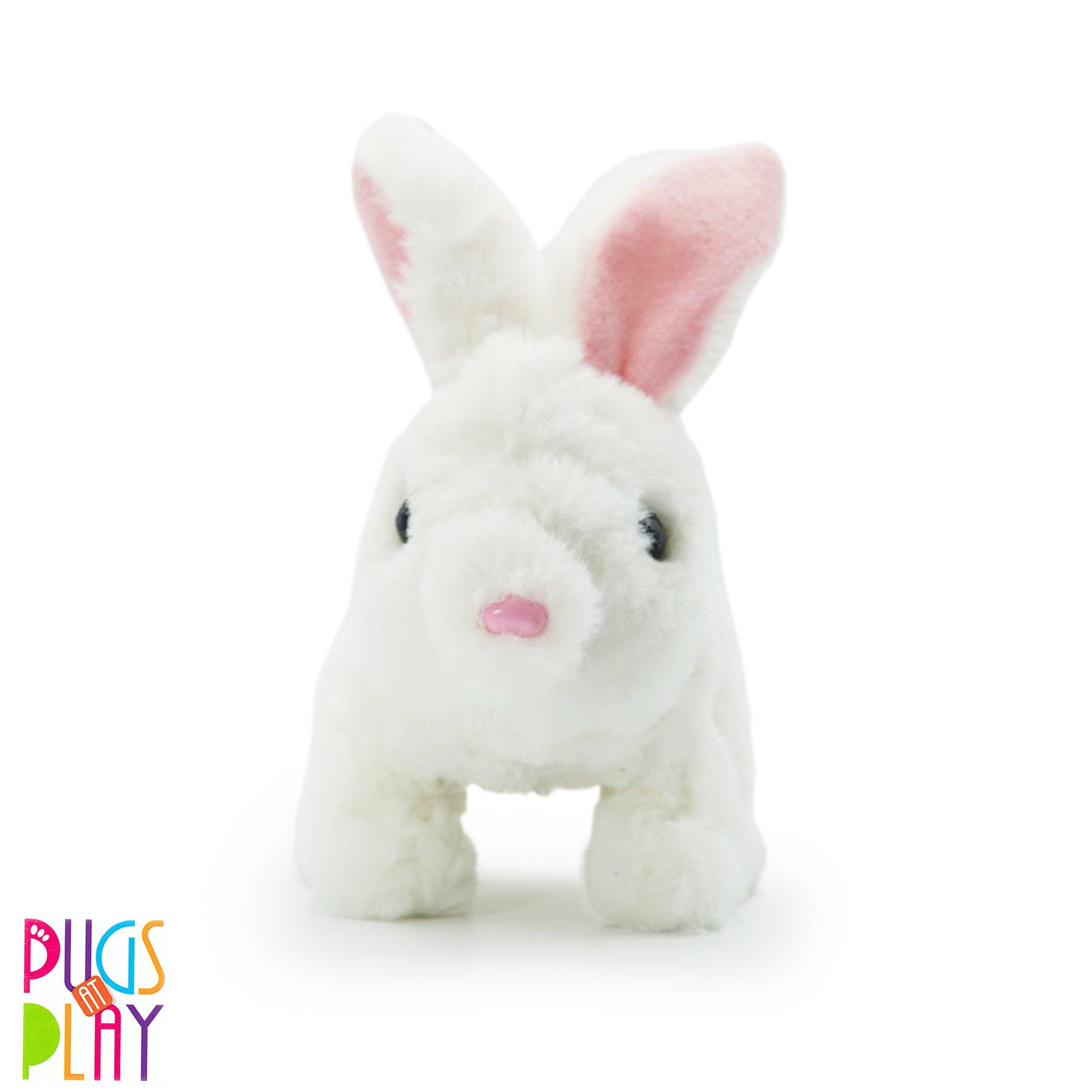 Pugs At Play  Kids Hopper Jumping Rabbit Interactive Plush Toy - 