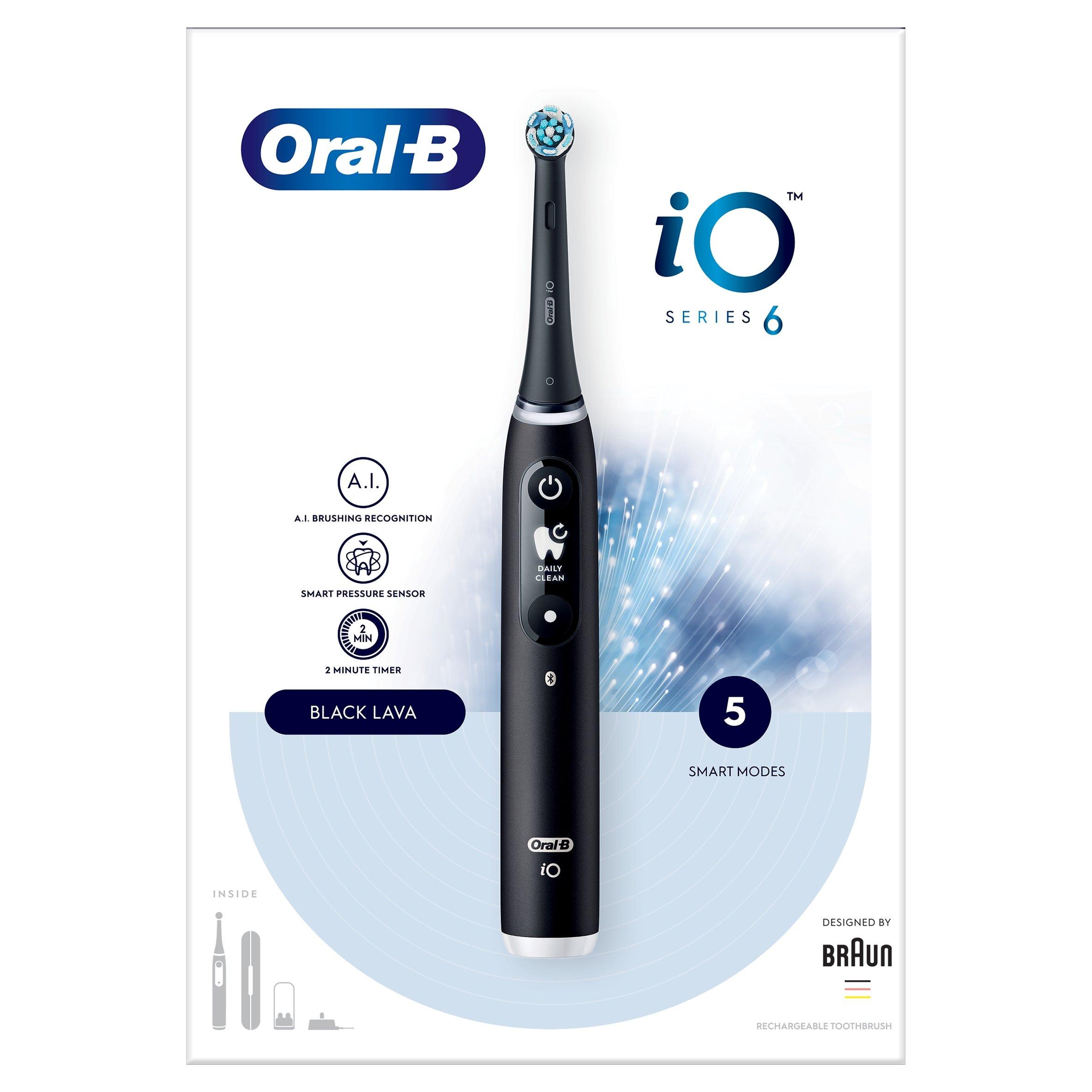 Black - Oral B - Oral-B iO - 6 - Black Lava Electric Toothbrush - 2