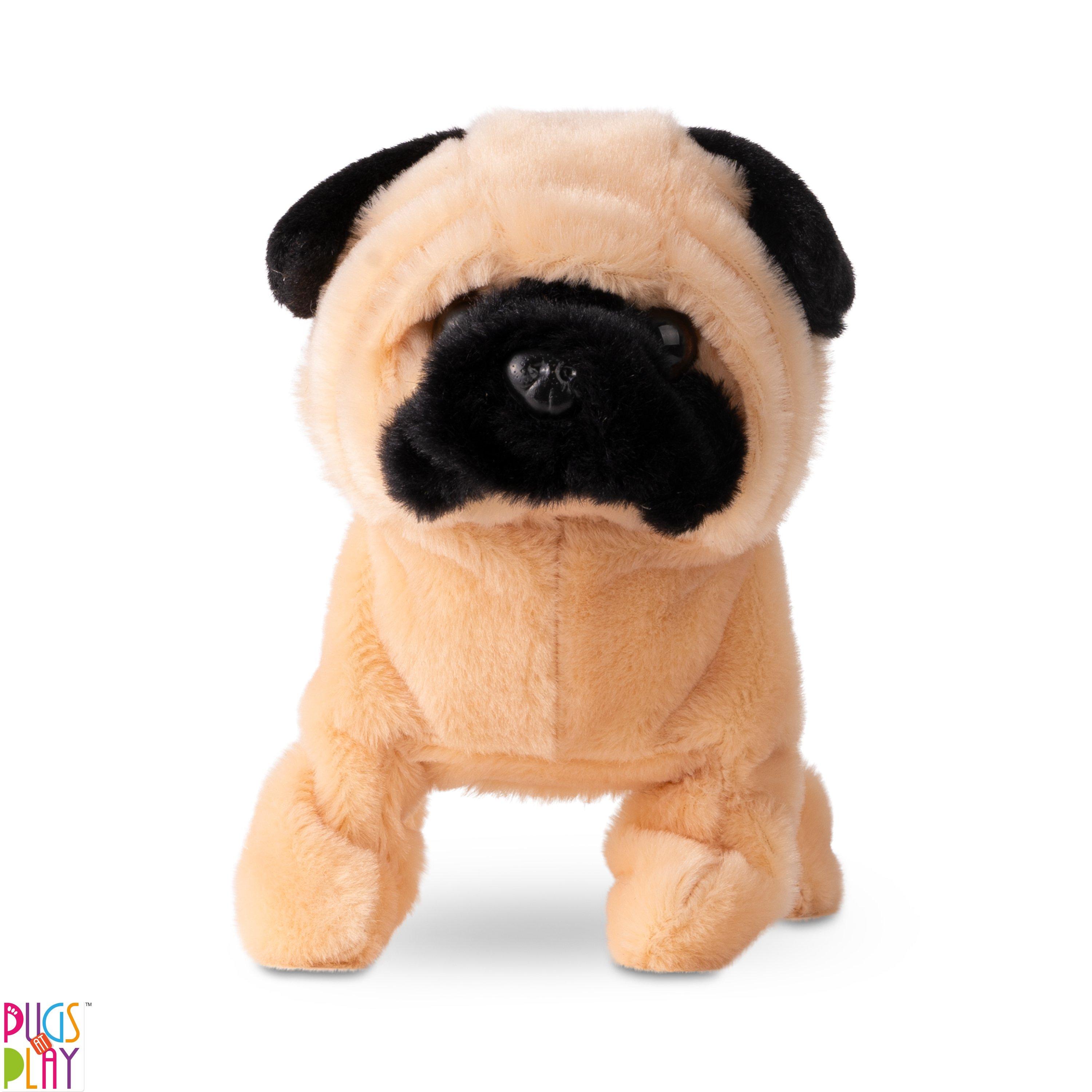 Multi - Pugs at Play - Peanut Interactive Walking Dog Plush Toy - 1