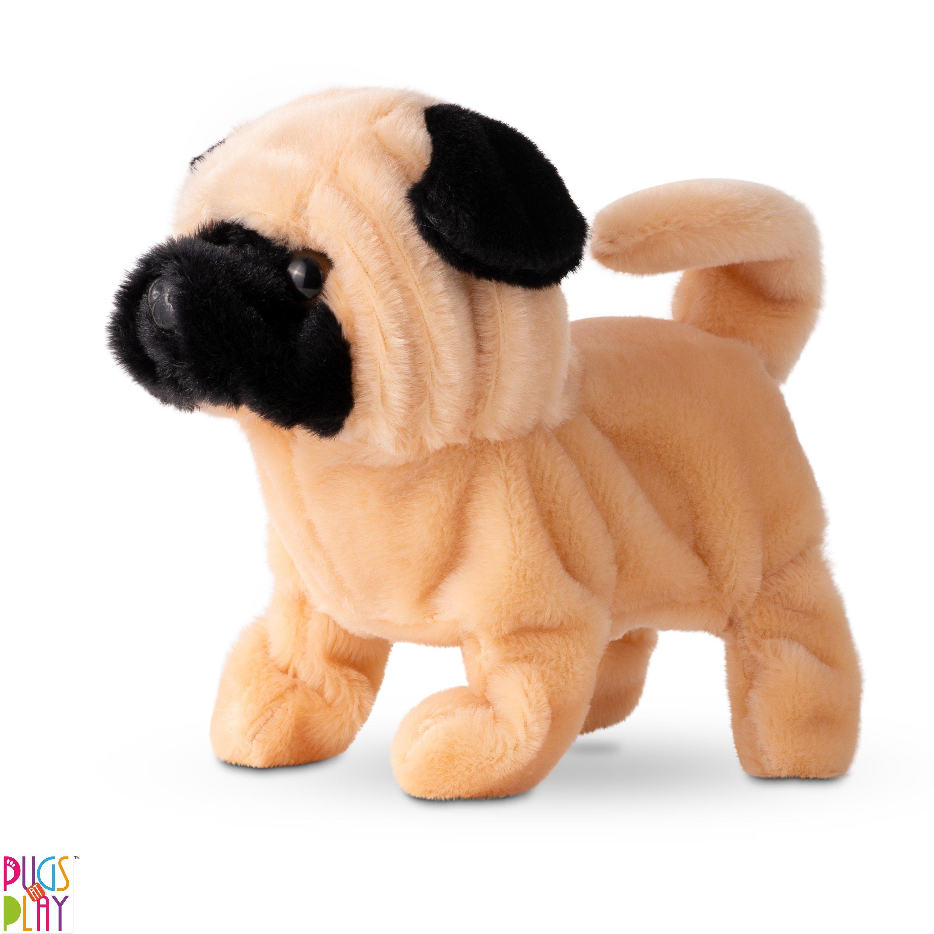 Multi - Pugs at Play - Peanut Interactive Walking Dog Plush Toy - 2