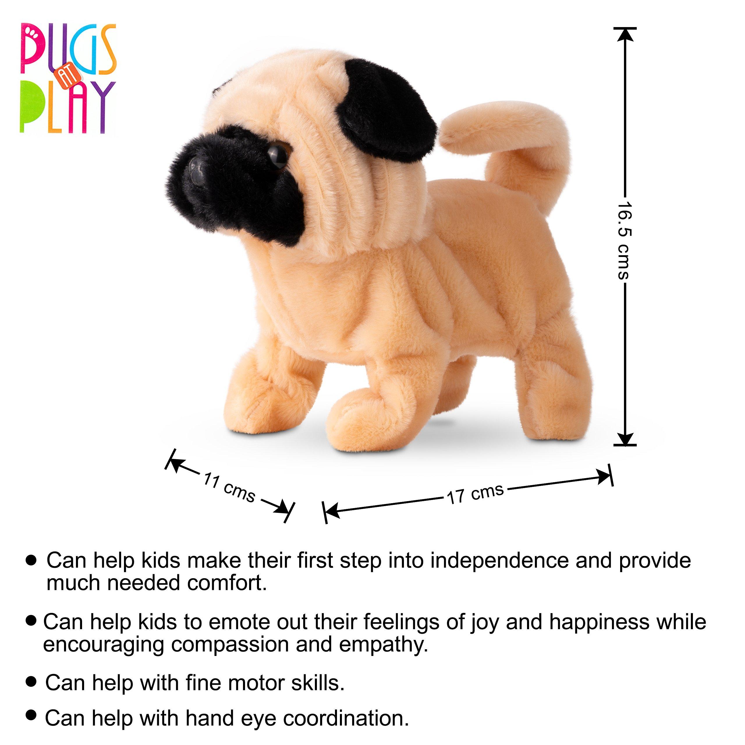 Multi - Pugs at Play - Peanut Interactive Walking Dog Plush Toy - 3