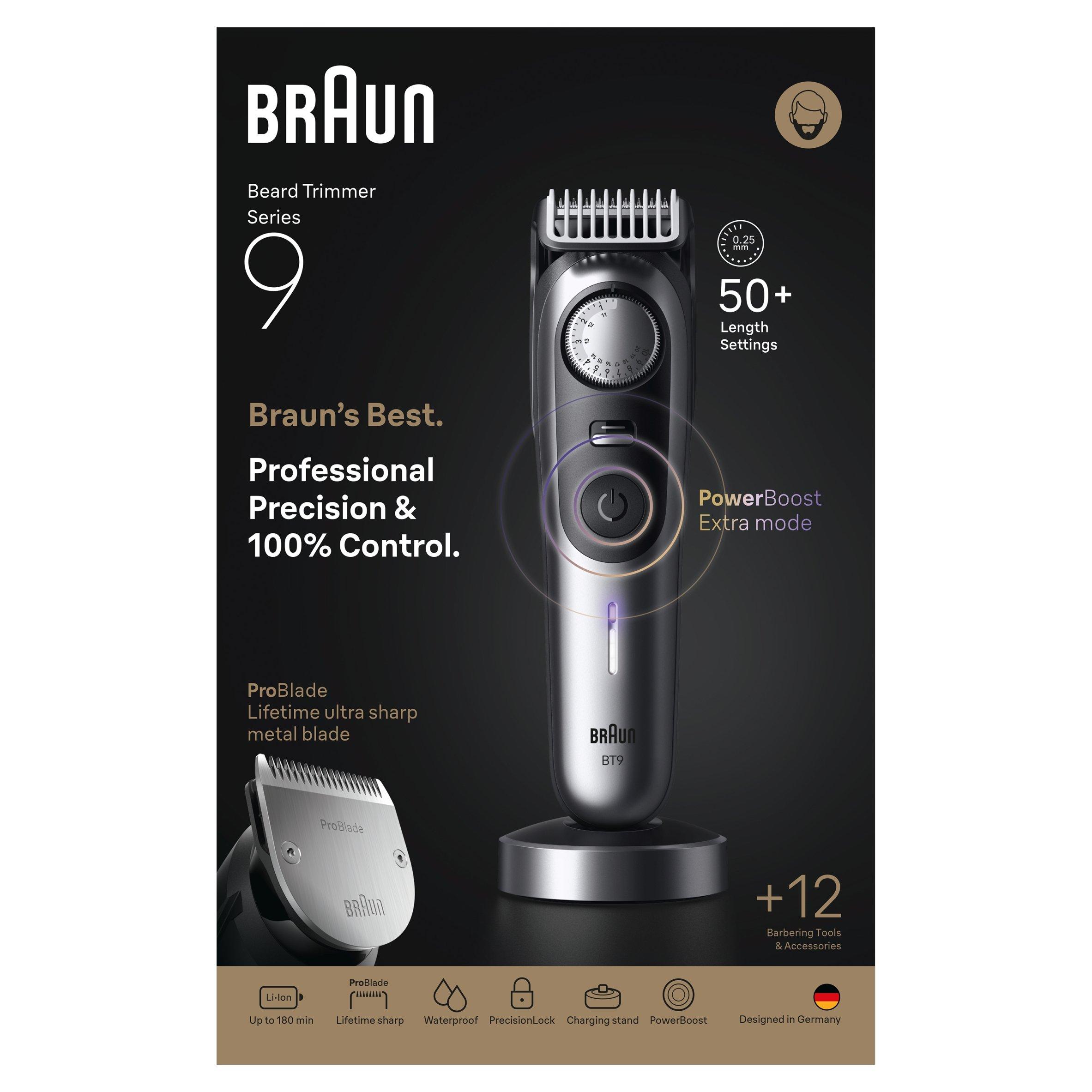 Chrome - Braun - Braun BT9560 Beard Trimmer SILVMAT - 2