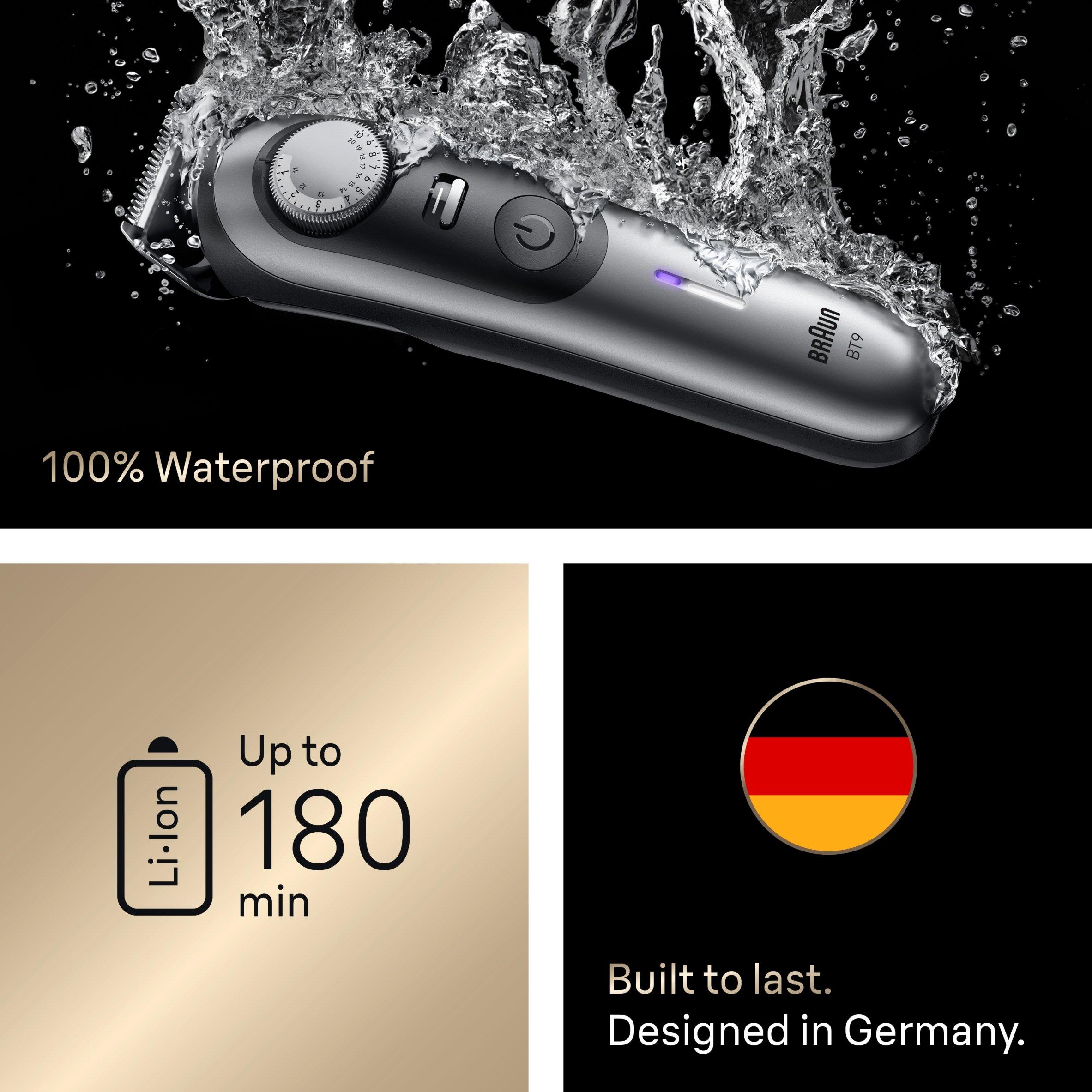 Chrome - Braun - Braun BT9560 Beard Trimmer SILVMAT - 9