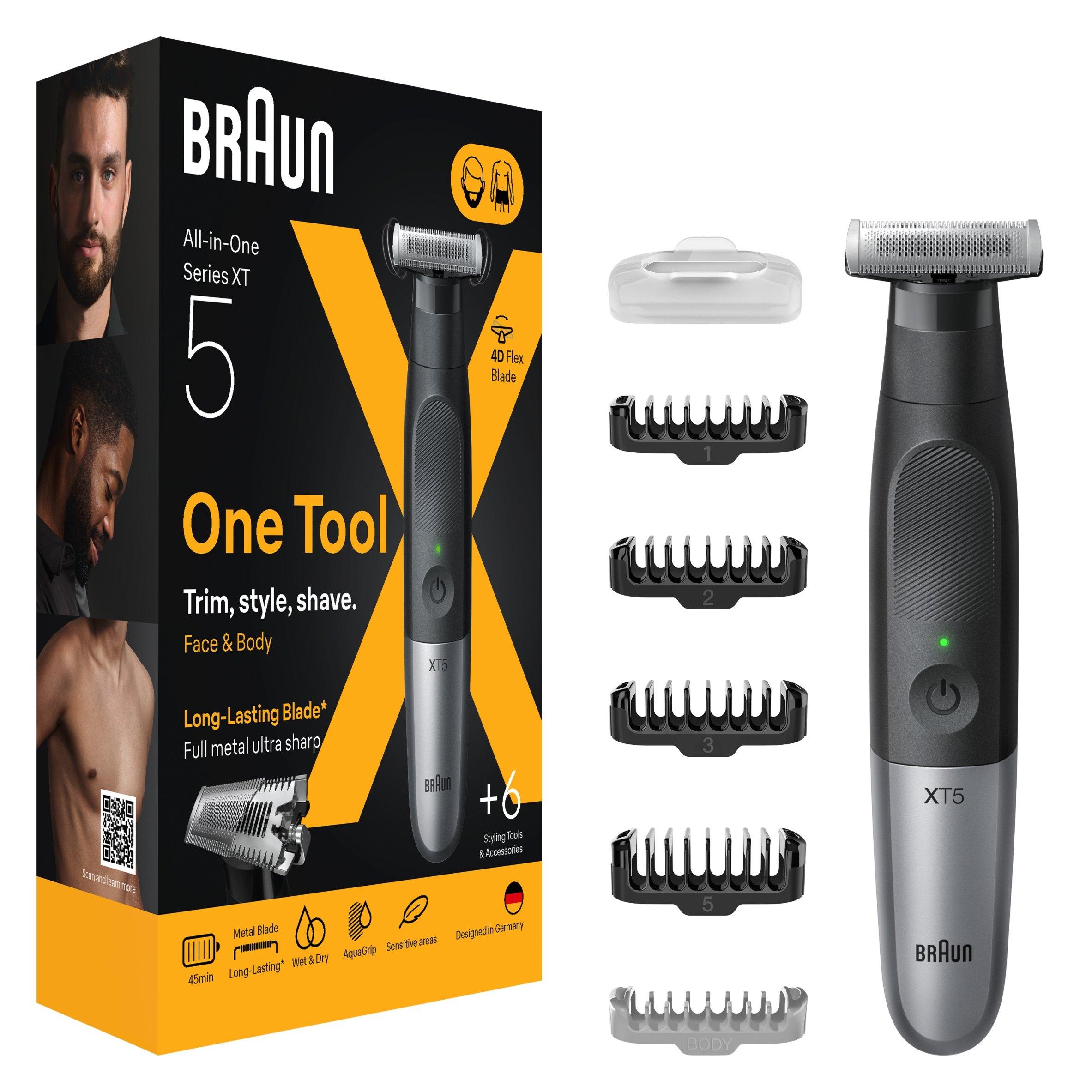 Black - Braun - Braun XT5100 Face & Body Trimmer and Shaver - 4