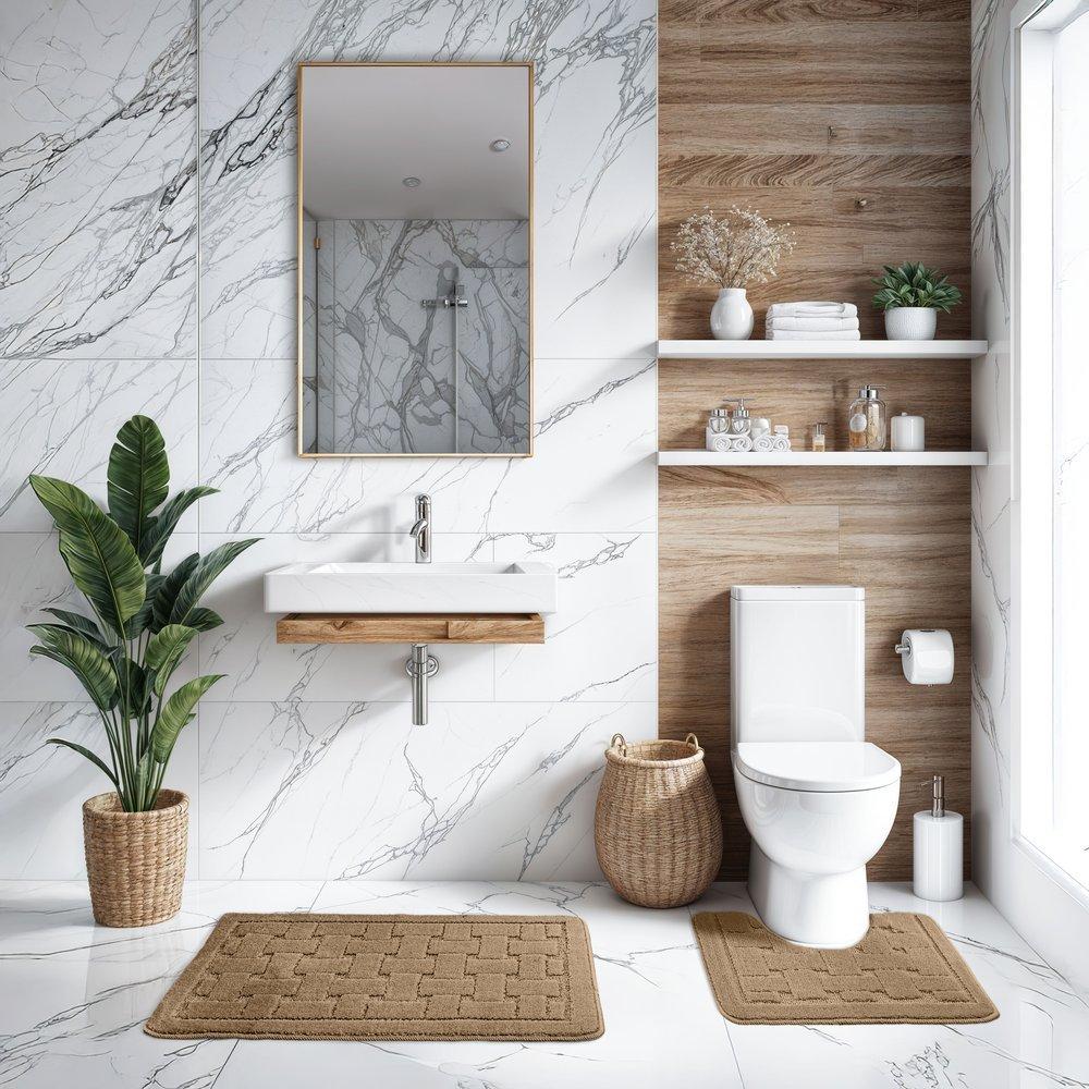 Beige - Emma Barclay - Bath Mat Soft Absorbent Orkney - 3
