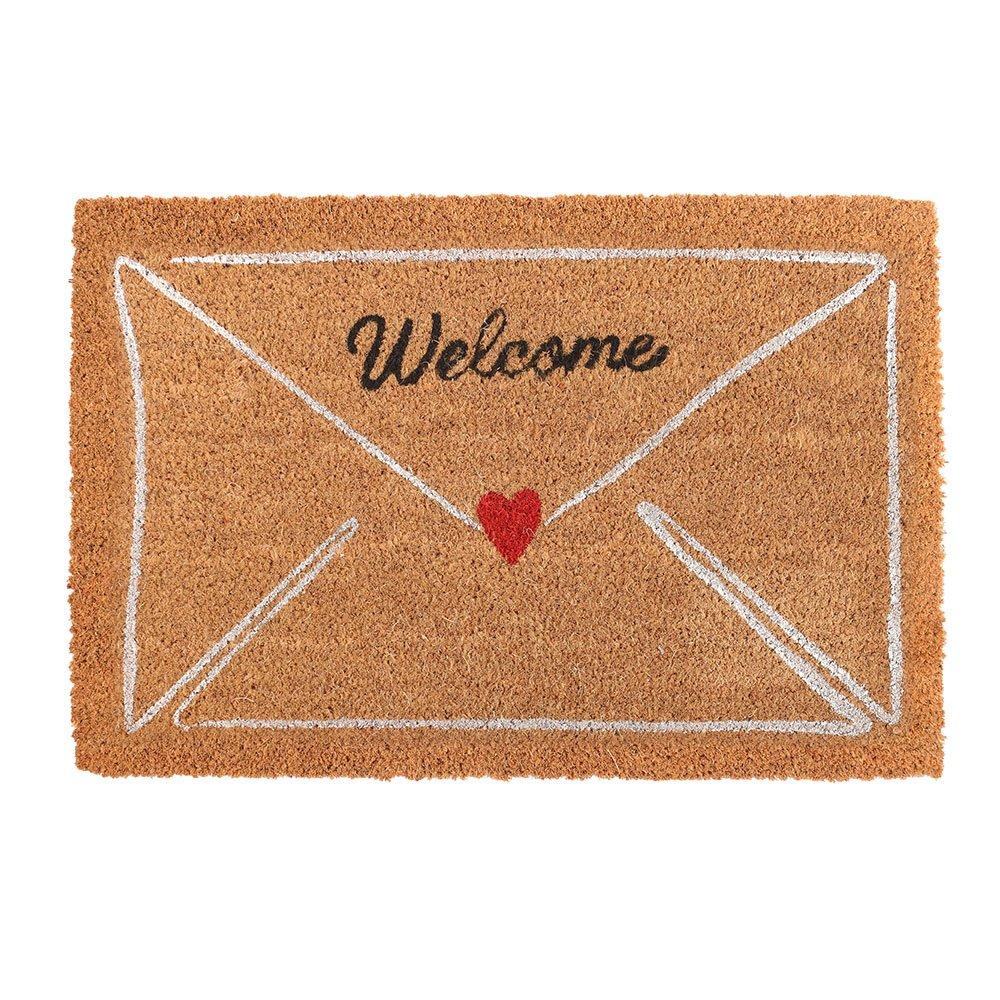 Brown - Something Different - Natural Love Letter Valentines Day Doormat - 2