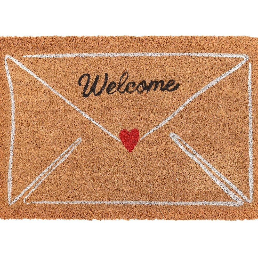 Brown - Something Different - Natural Love Letter Valentines Day Doormat - 3