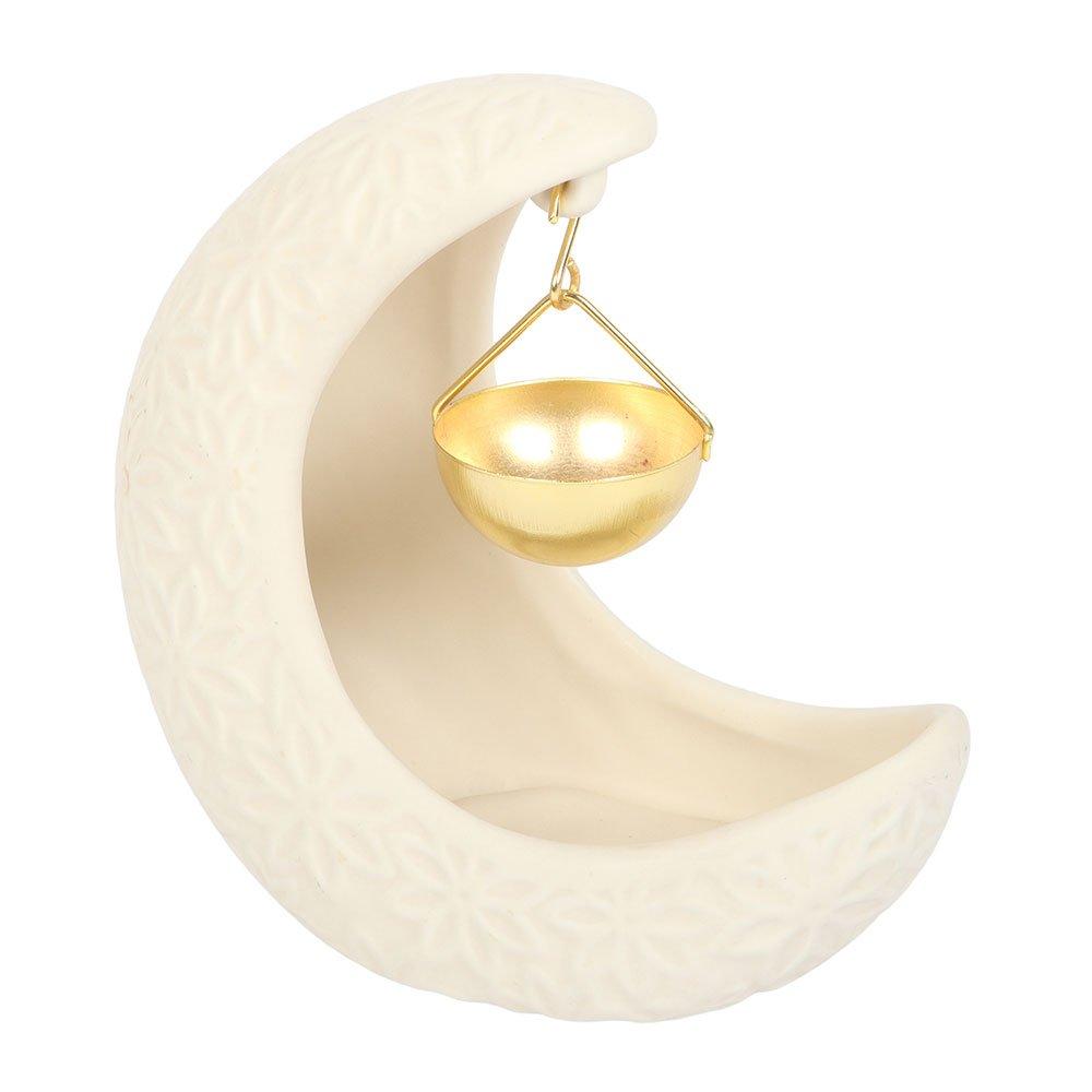 White - Something Different - Crescent Moon Hanging Oil Burner - 2