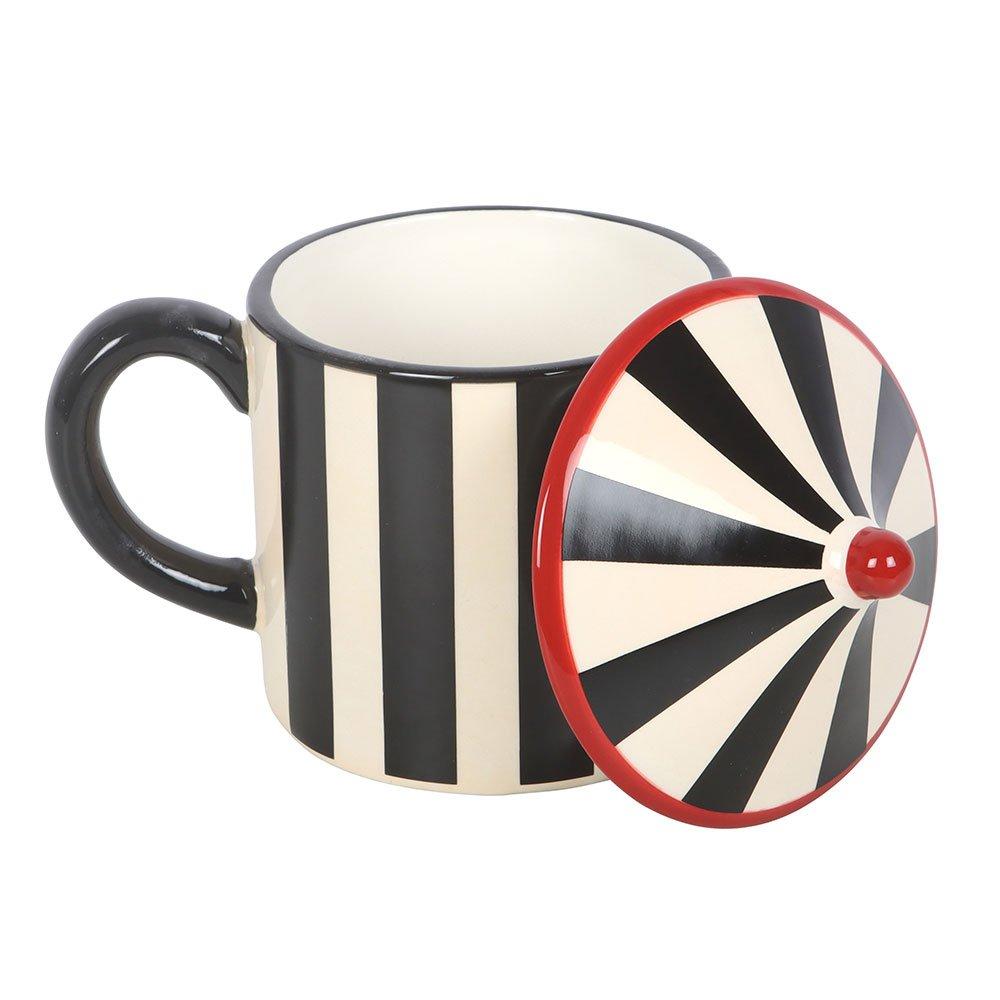 Black - Something Different - Black Striped Circus Tent Mug - 4