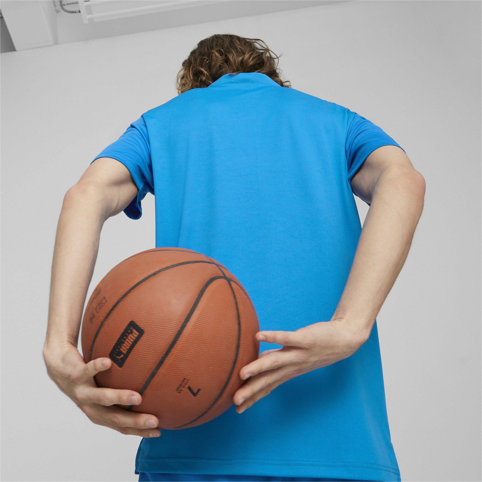 Elec Blue - Puma - Men's Hoops Team Short Sleeve Performance Polo Shirt - 4